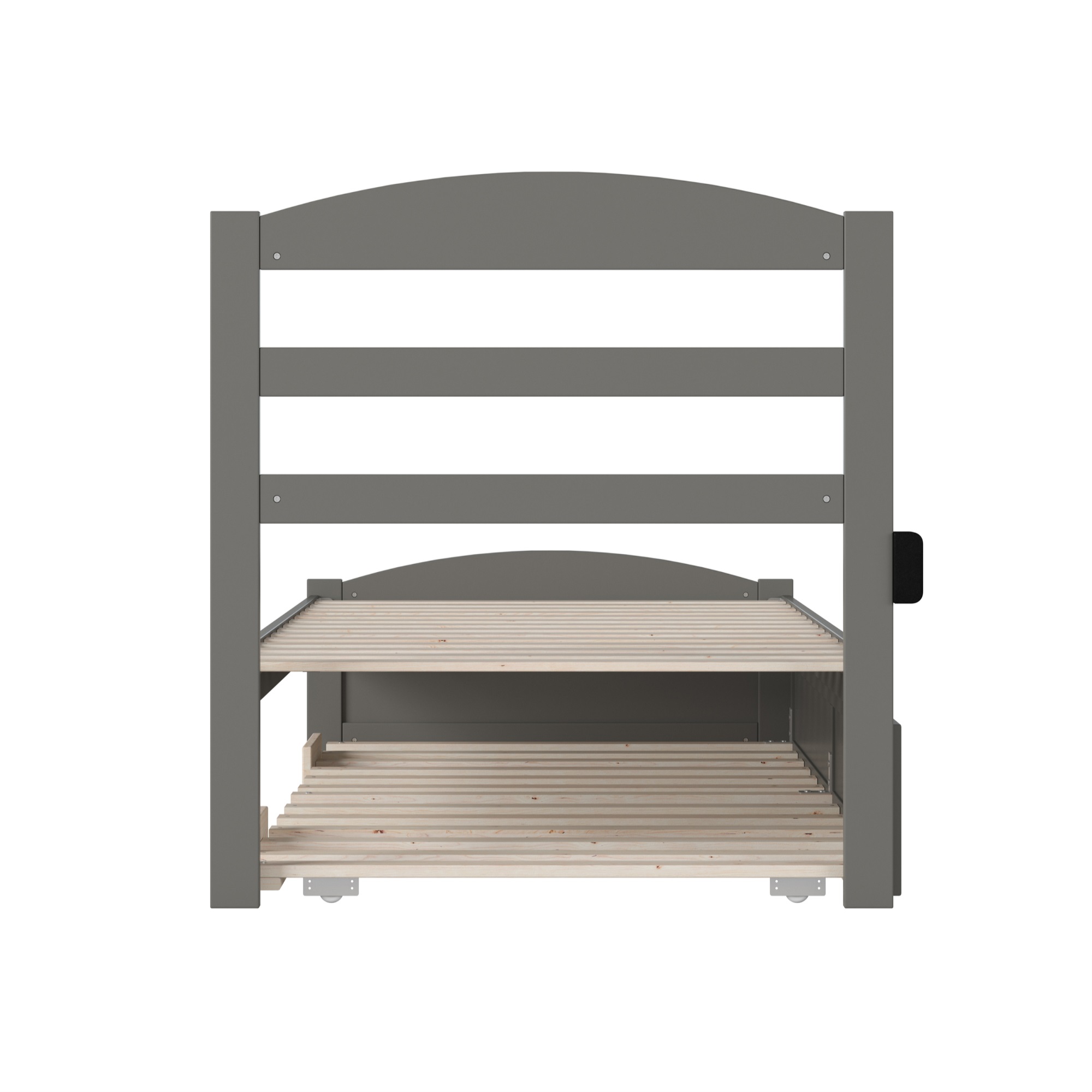 AFI Warren Solid Wood Traditional Twin Bed w/ Twin Trundle in Gray