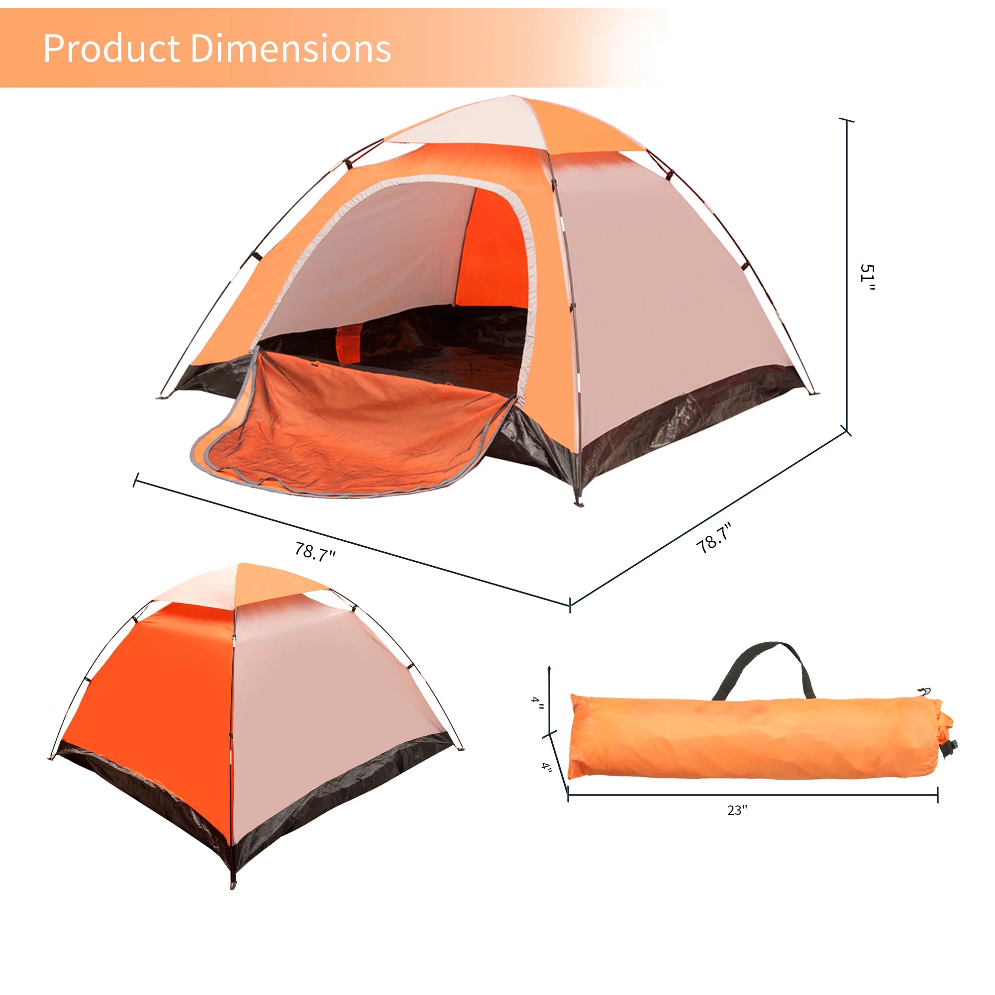 iCorer Waterproof Lightweight 2-3 Person Family Backpacking Camping Tent, 78.7