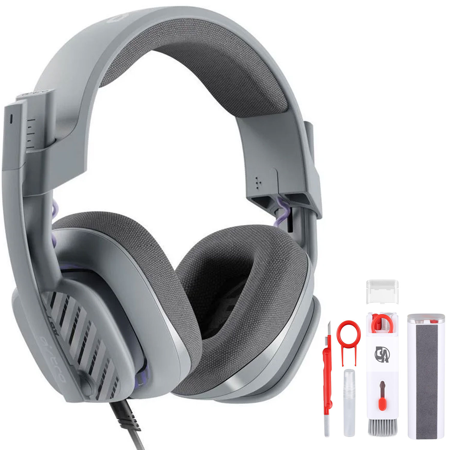 Astro Gaming A10 Gen 2 Wired Stereo Over-the-Ear Gaming Headset Grey With Bolt Axtion Cleaning Kit Bundle Like New