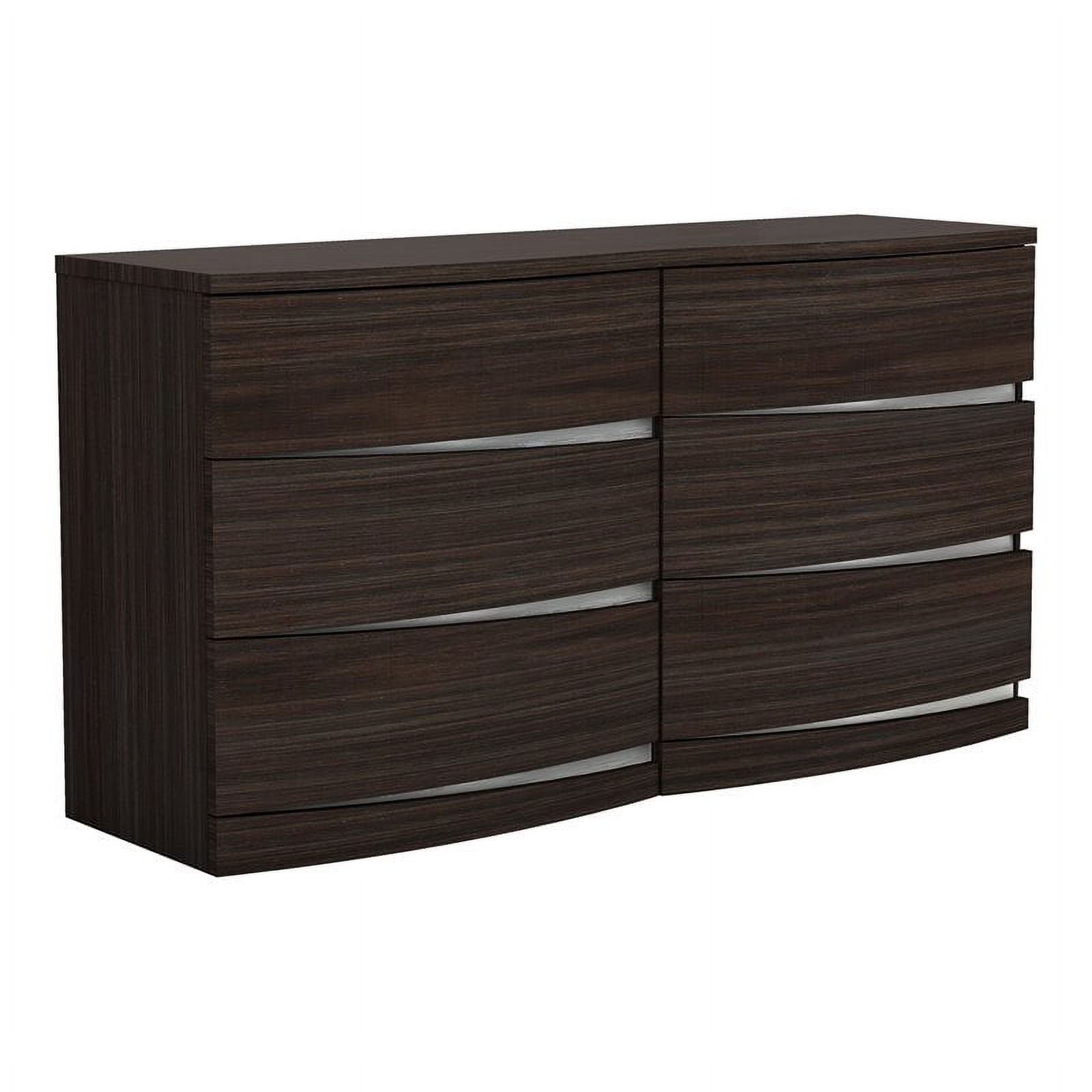 Titan Furnishings Grand Modern Lacquer Wood Dresser in Gloss Black Wenge