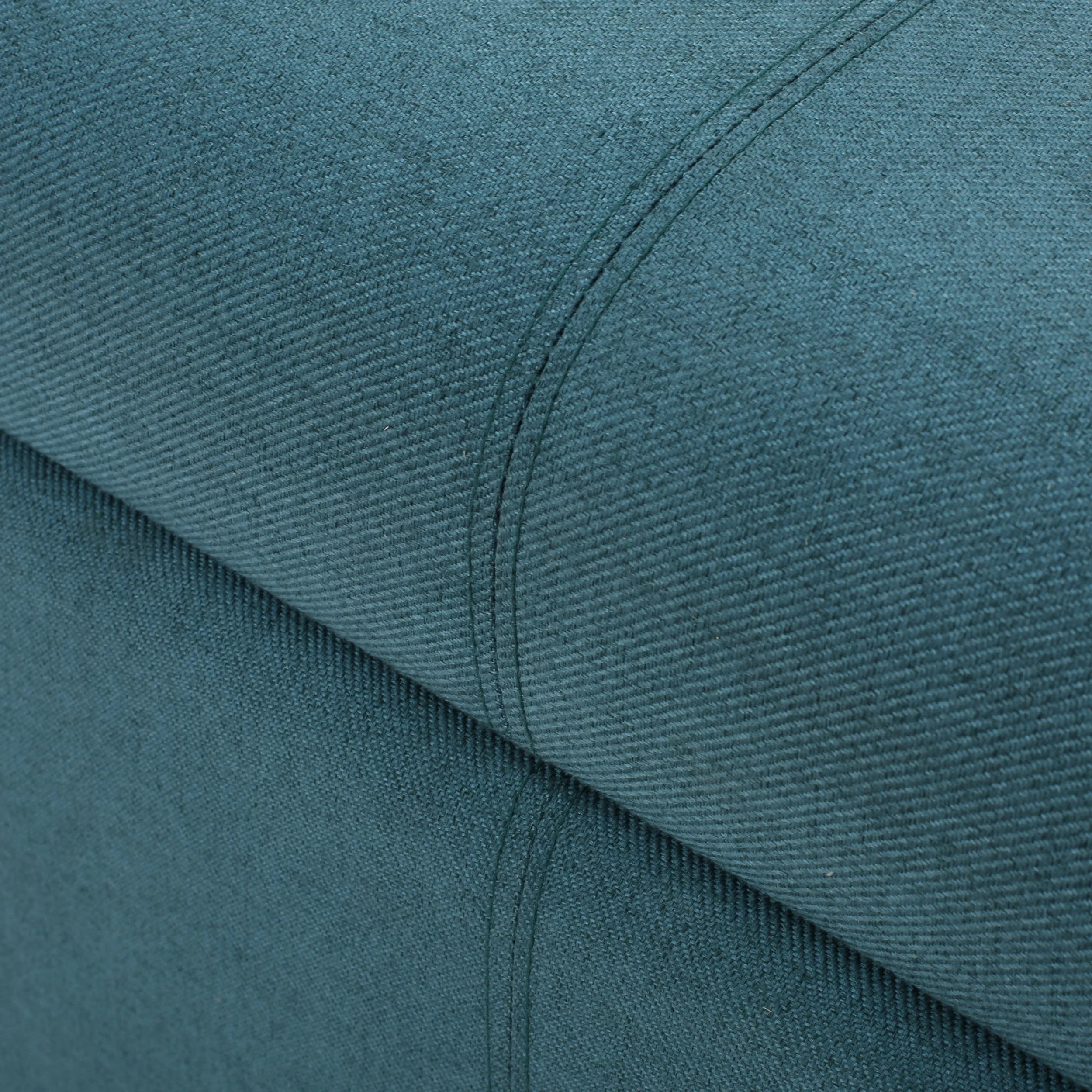 Noble House Lomita Dark Teal Fabric Storage Ottoman