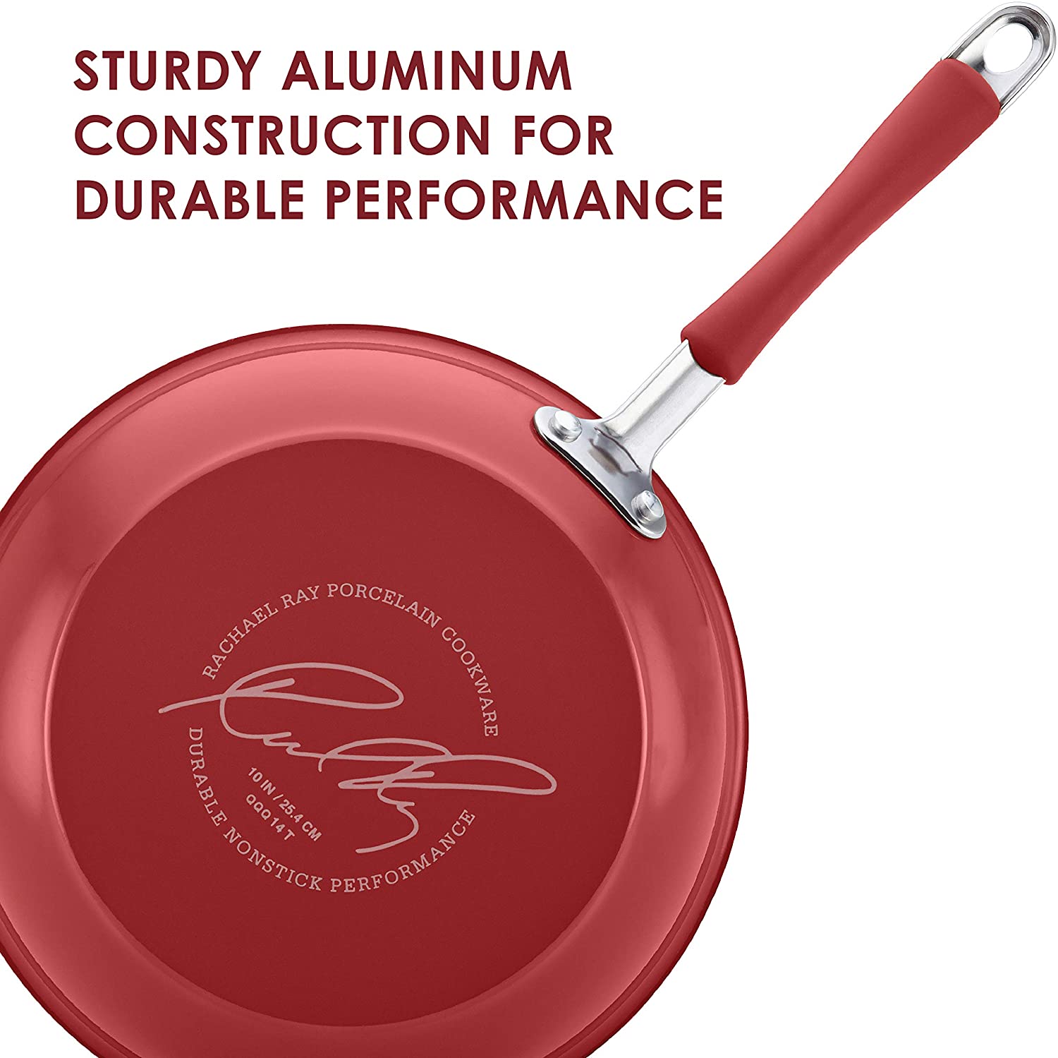 52410 Nonstick Bakeware Set with Baking Pans, Baking Sheets, Cookie Sheets, Cake Pan and Bread Pan - 10 Piece & Nonstick Cookware Pots and Pans Set, 12 Piece, Cranberry Red