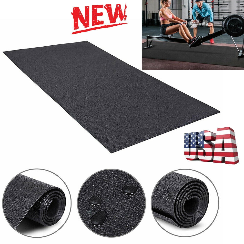 Brand New Treadmill Mat Gym Rubber Floor Mat High Density Fitness Exercise Equipment Mats,Extra Large Exercise Bike Mat,Jump Rope Mat,Elliptical Mat,Protective Flooring 78.74 x 35.43 x 0.236