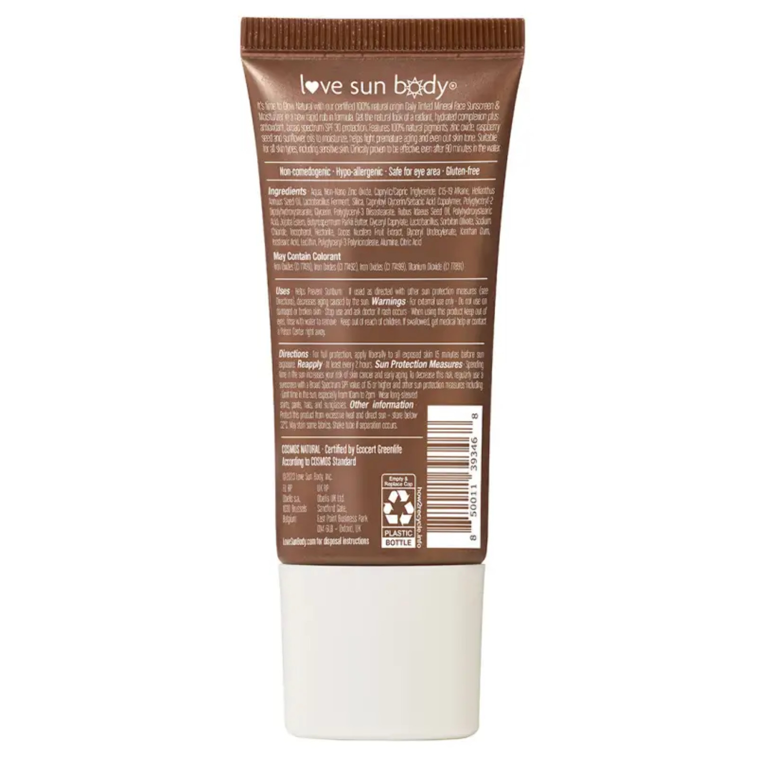 Love Sun Body Glow Natural Daily Tinted Mineral Face Sunscreen  Moisturizer (Pearl) SPF30 30ml