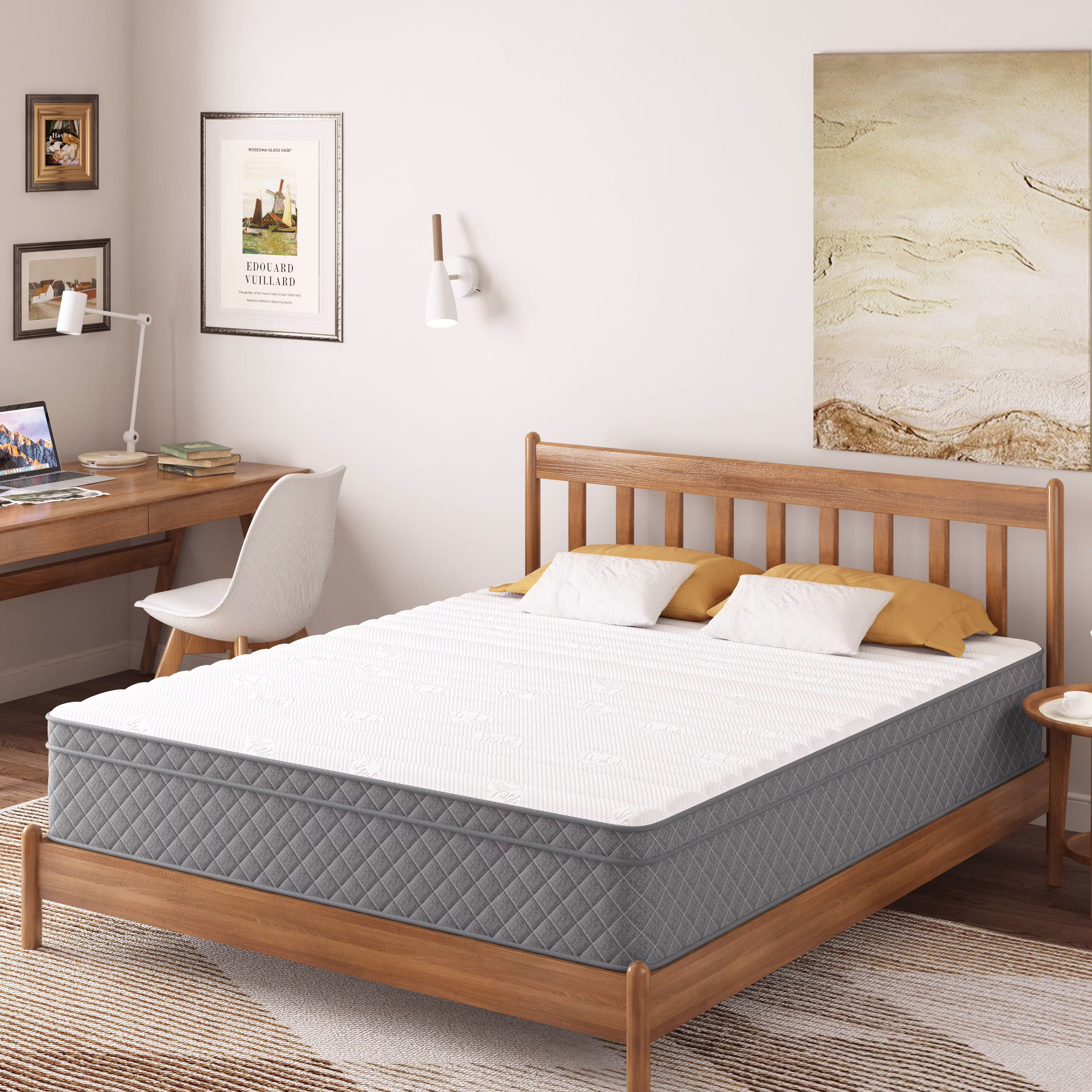 Queen Size Mattress,12 Inch Pocket Innerspring Mattress Firm Mattress with CertiPUR-US Certified,hybrid mattress,Fiberglass Free,Queen Mattress