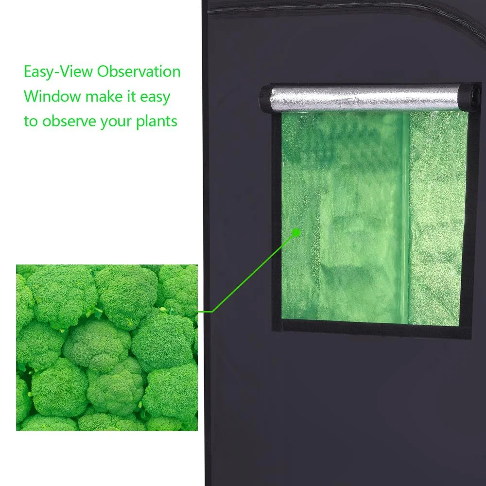 UBesGoo 36*36*72  inch Home Use Dismountable Hydroponic Plant Growing Tent with Window Green & Black