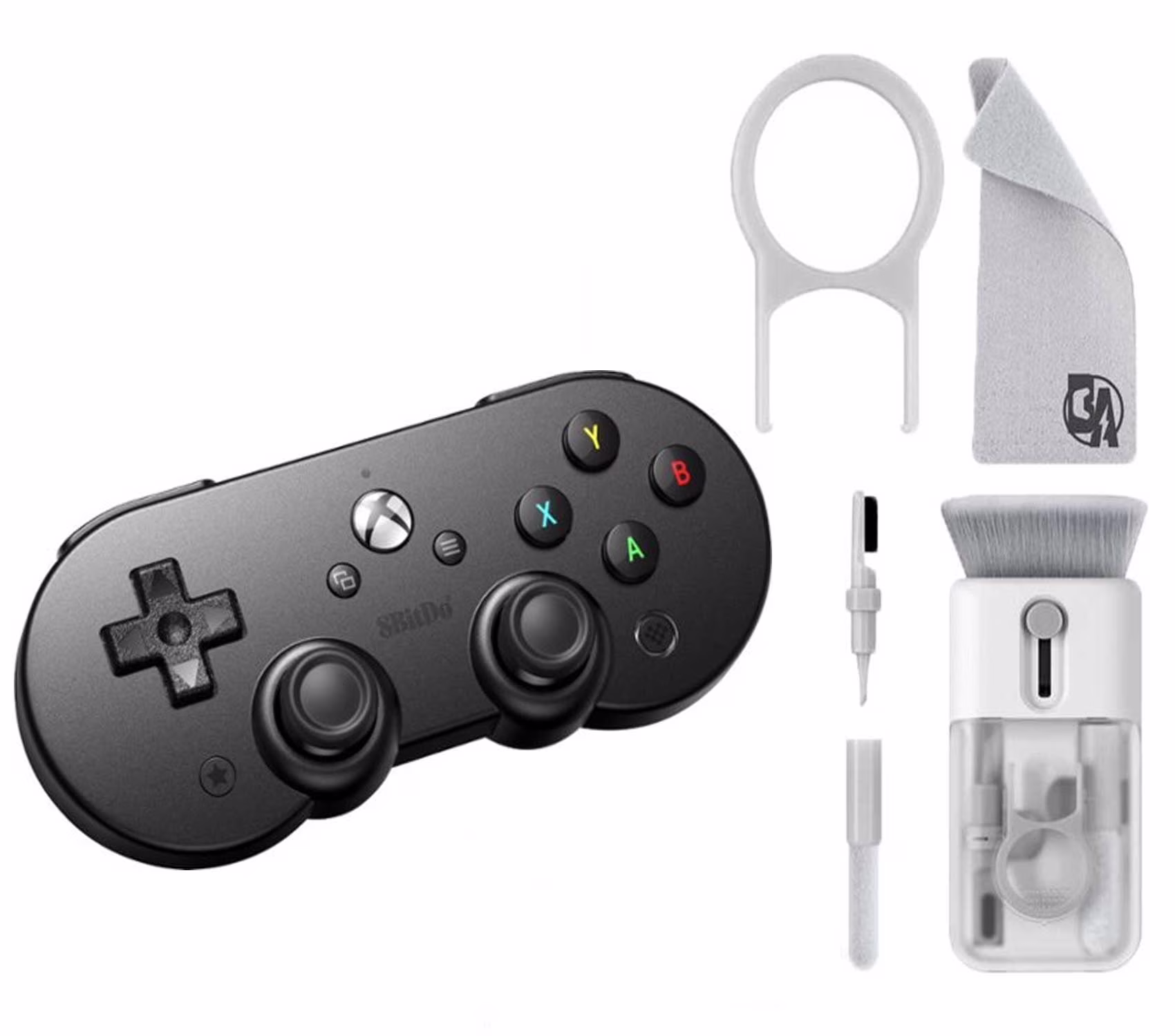 8BitDo - SN30 Pro Controller for Xbox Cloud Android/PC With Cleaning Electric kit Bolt Axtion Bundle Used