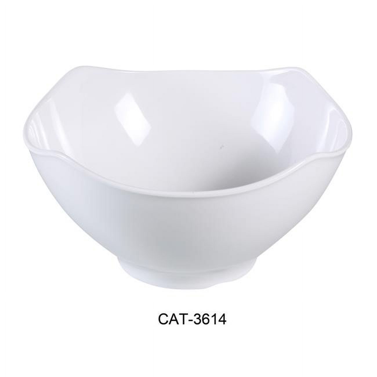 6.5 qt. Catering Bowl - Melamine, White - 14 x 14 x 5.75 in. - Pack of 6