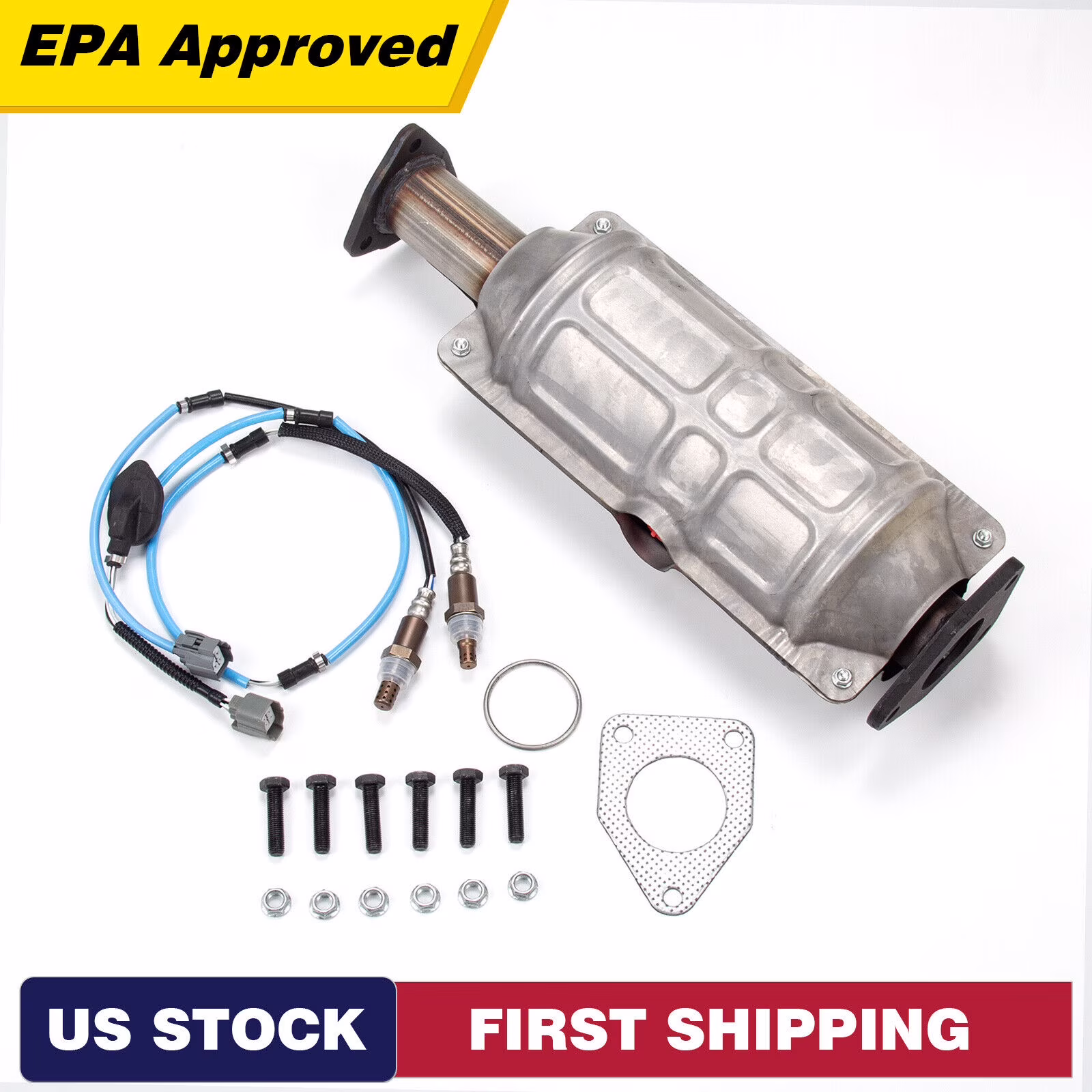 Catalytic Converter w/ Up & Downstream O2 Sensor For 2003-2007 Honda Accord 2.4L