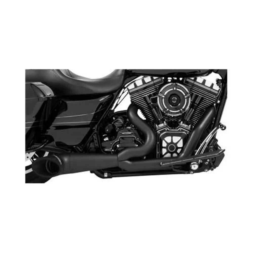 Freedom Performance HD00839 2 Into 1 Turn-Out Exhaust System - Pitch Black Series