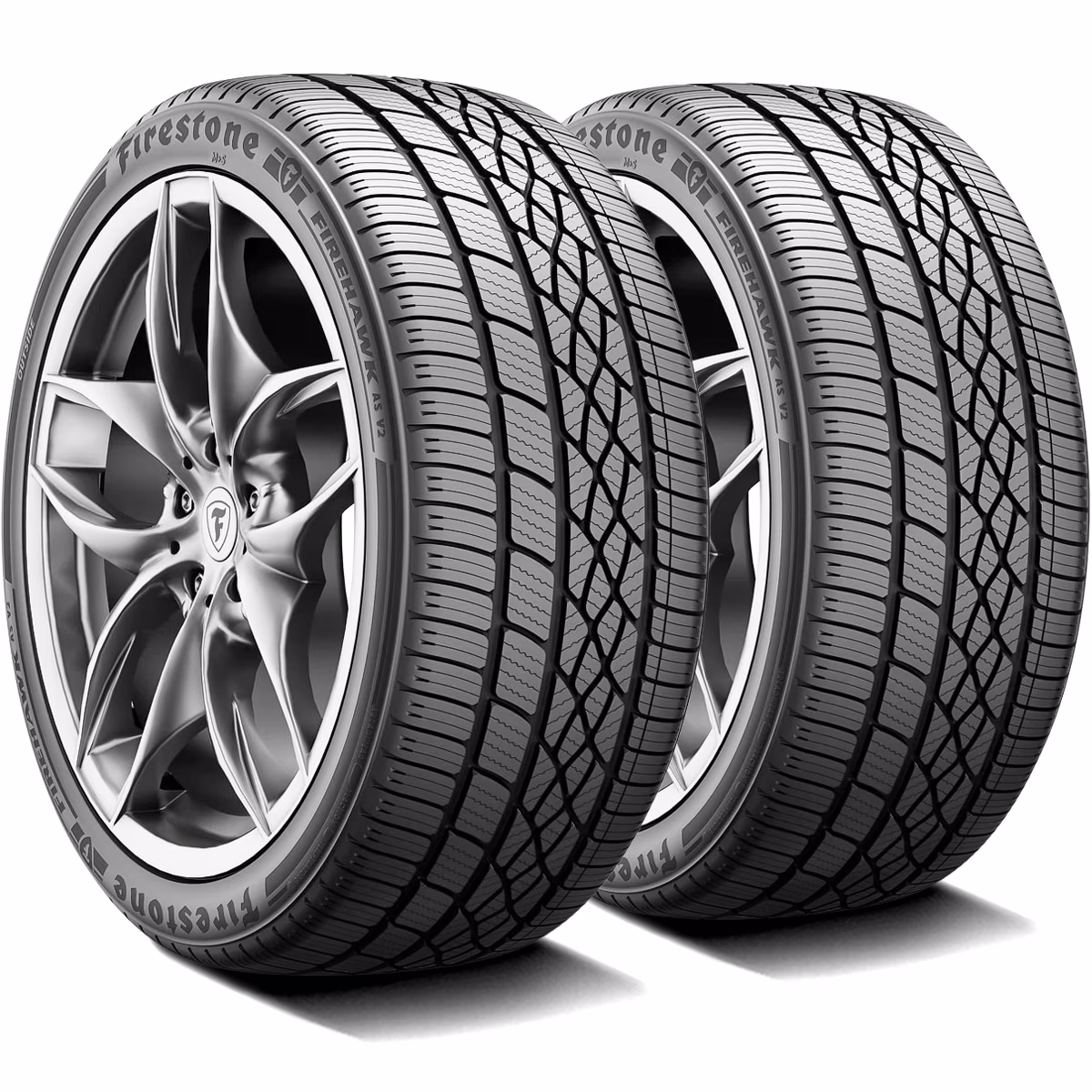 Pair of 2 (TWO) Firestone Firehawk AS V2 225/50R18 95W A/S High Performance Tires Fits: 2008-12 Chevrolet Malibu LTZ, 2019-23 Honda HR-V EX-L