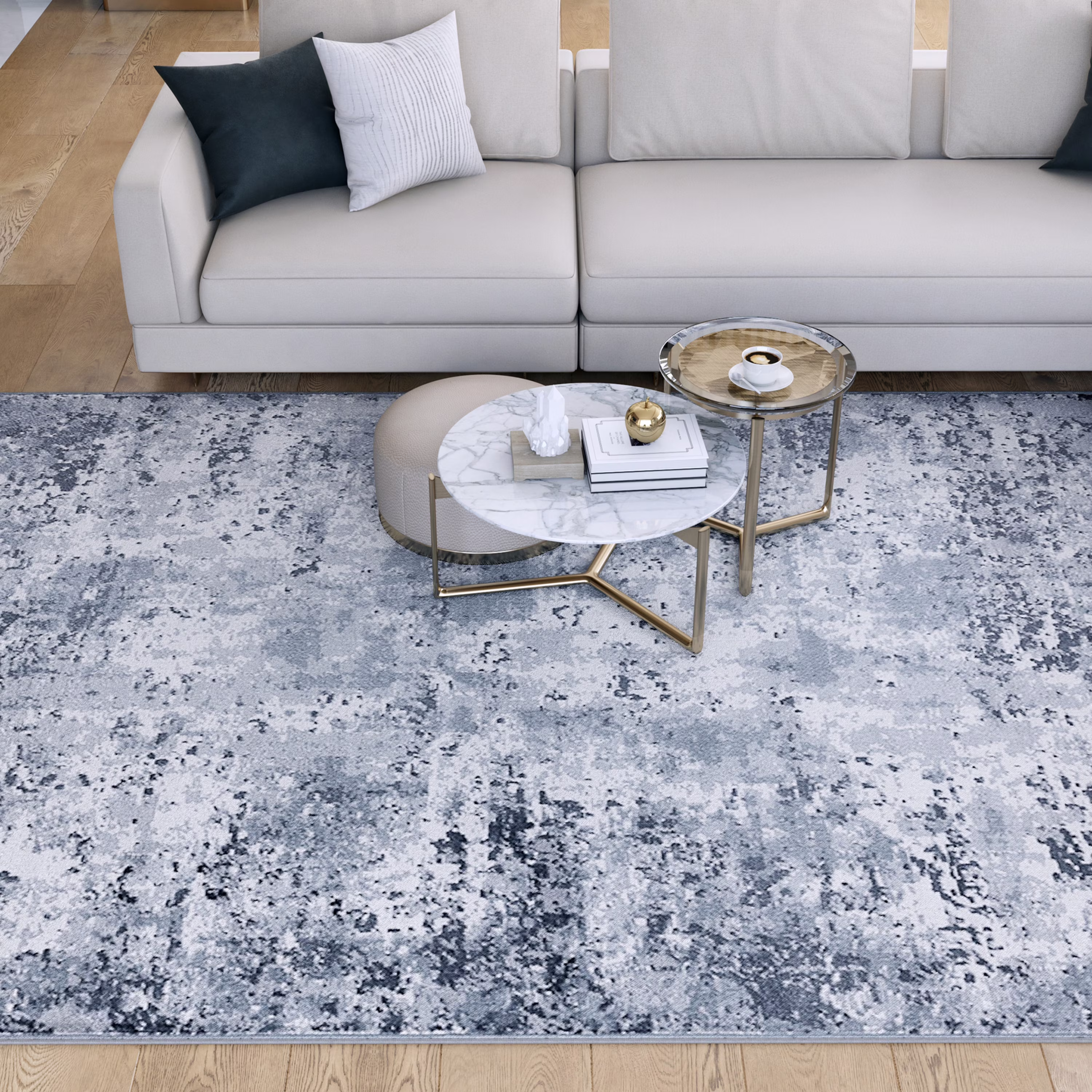 8x10 Modern Gray Large Area Rugs for Living Room | Bedroom Rug | Dining Room Rug | Indoor Entry or Entryway Rug | Kitchen Rug | Alfombras para Salas 7'10'' x 10'2''