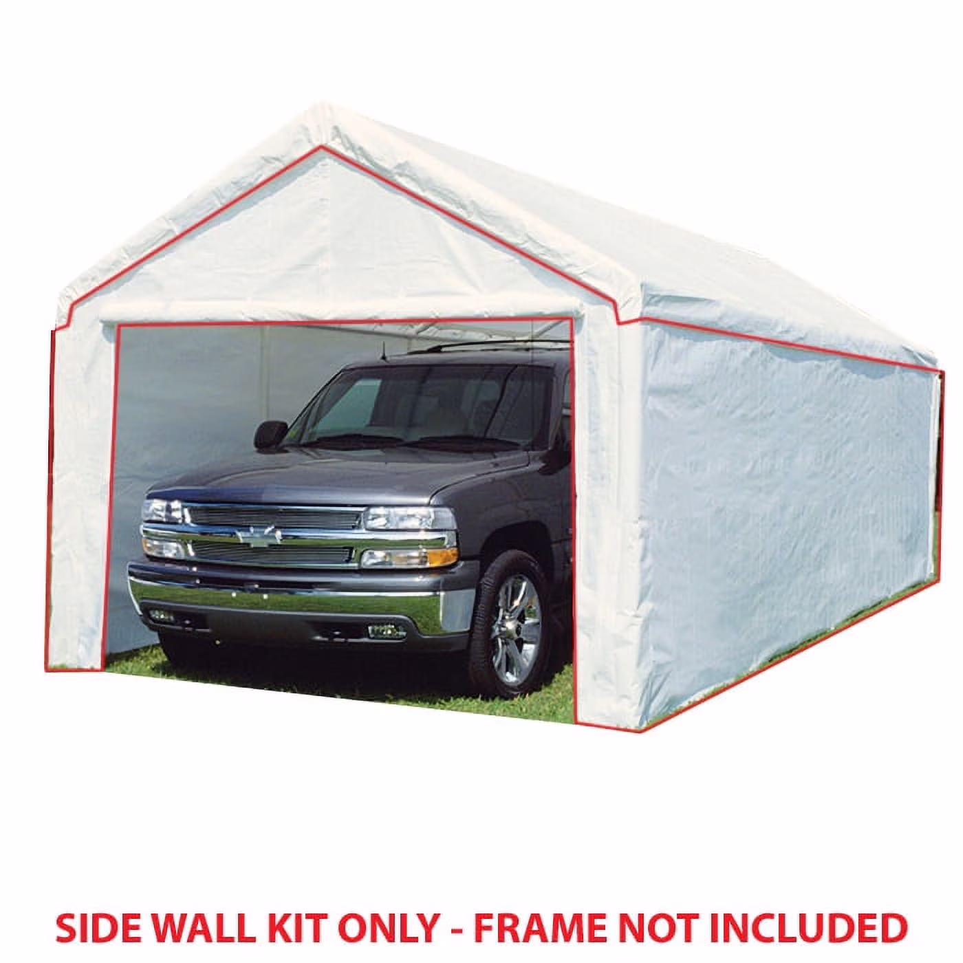 King Canopy 12 ft x 20 ft Carport Canopy Sidewall Kit w/ Flaps
