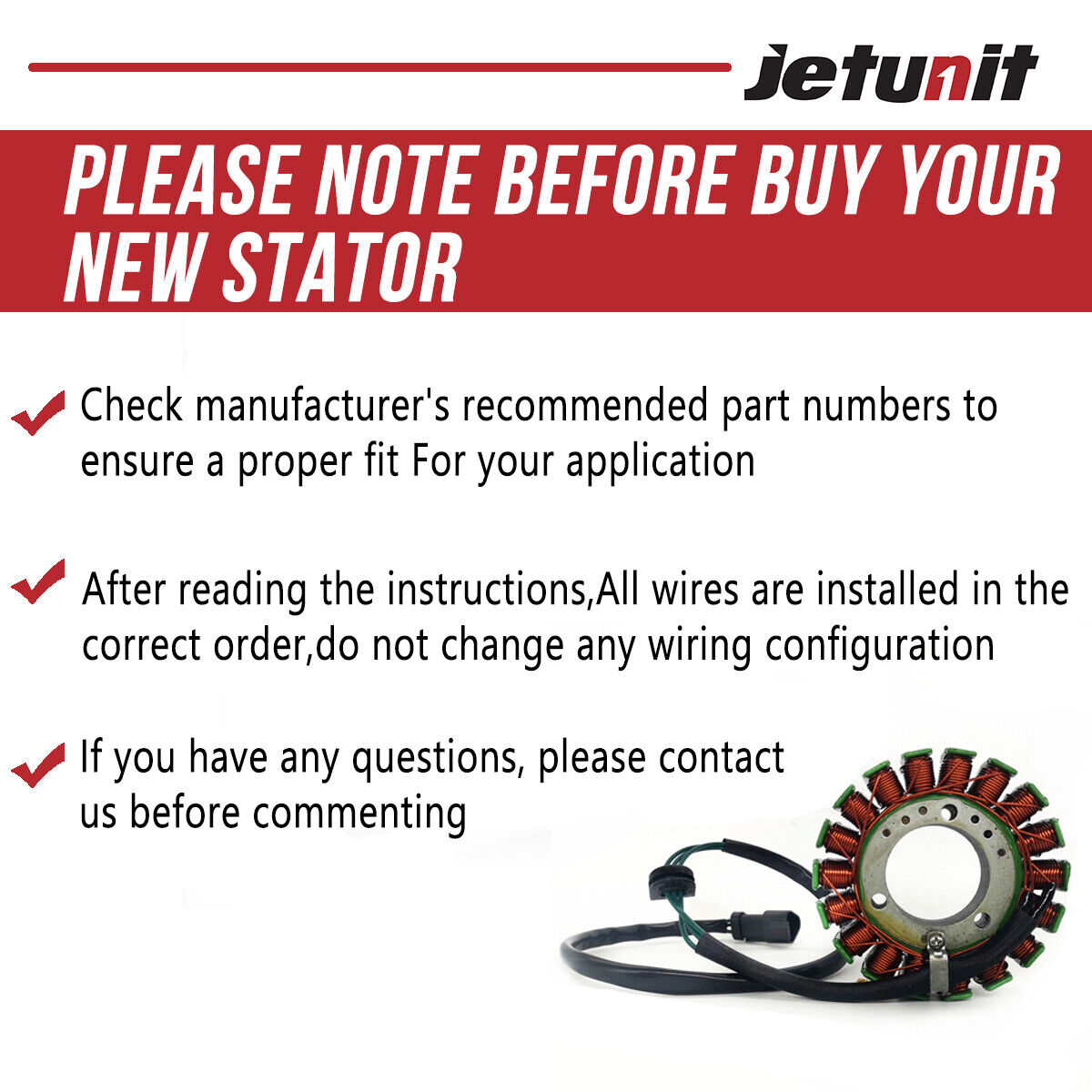 JETSKI SEA-DOO STATOR ASSY 420889721 GTI Rental/SE/STD/GTX 4-Tec/RXTX(2006-2014)