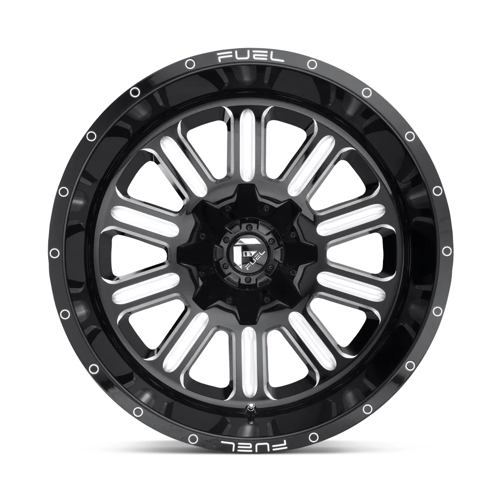 Fuel 1PC Aluminum Rim D620 HARDLINE 20X10in Gloss Black Milled Finish, D62020001847
