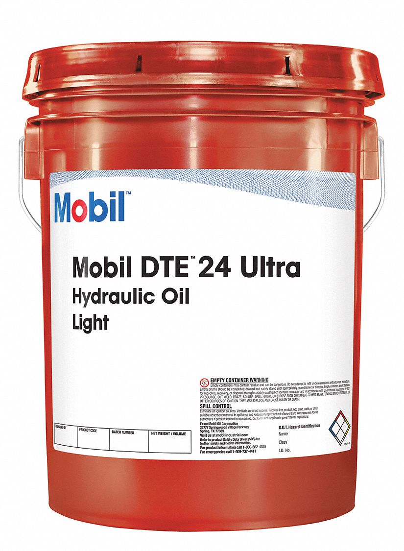 Mobil Hyd Oil,DTE 24,ISO 32,Pail,5 gal.  125356