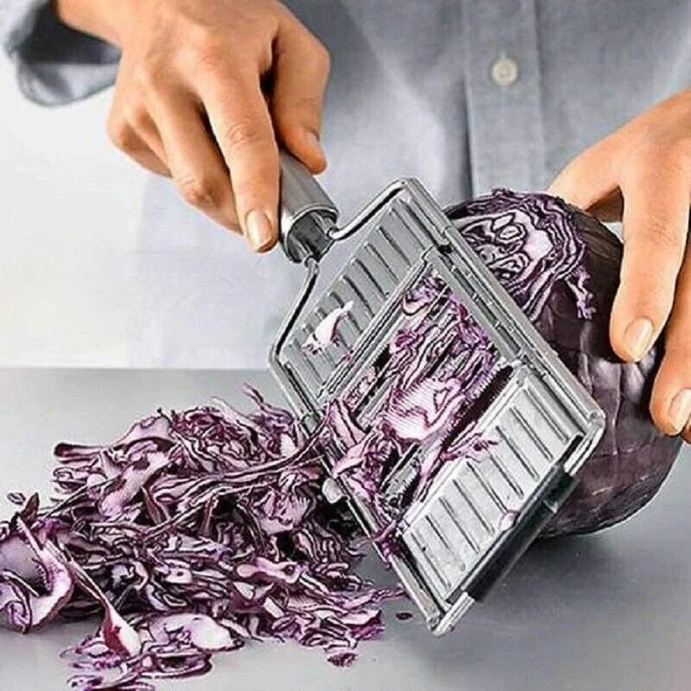 Multifunctional Food Cutter Multi-Purpose Vegetable Slicer Cuts Chopper Grater Stainless Steel Shredder Cutter，Hand-held Shredder Cutter Grater Slicer