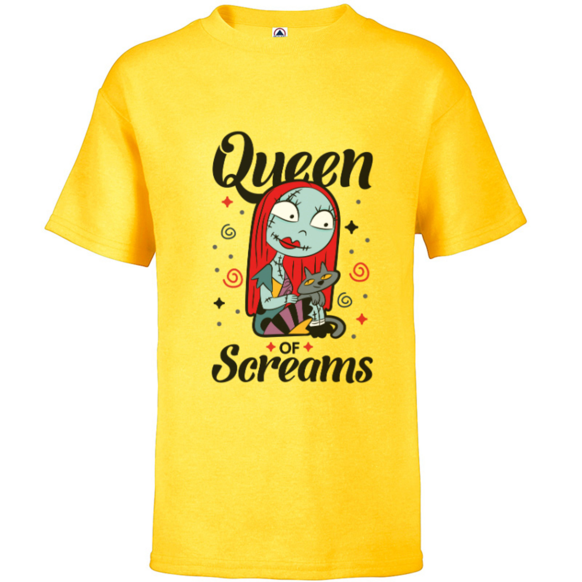 Disney The Nightmare Before Christmas Sally Queen of Screams - Short Sleeve T-Shirt for Kids -Customized-Sunflower