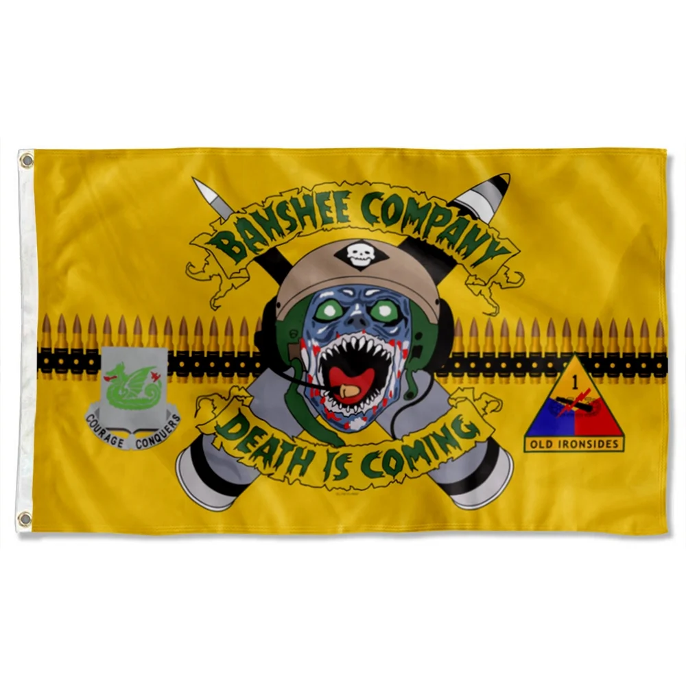 Cayyon Banshee Death Is Coming Flag 3x5Feet Military Banner with 2 Brass Grommets
