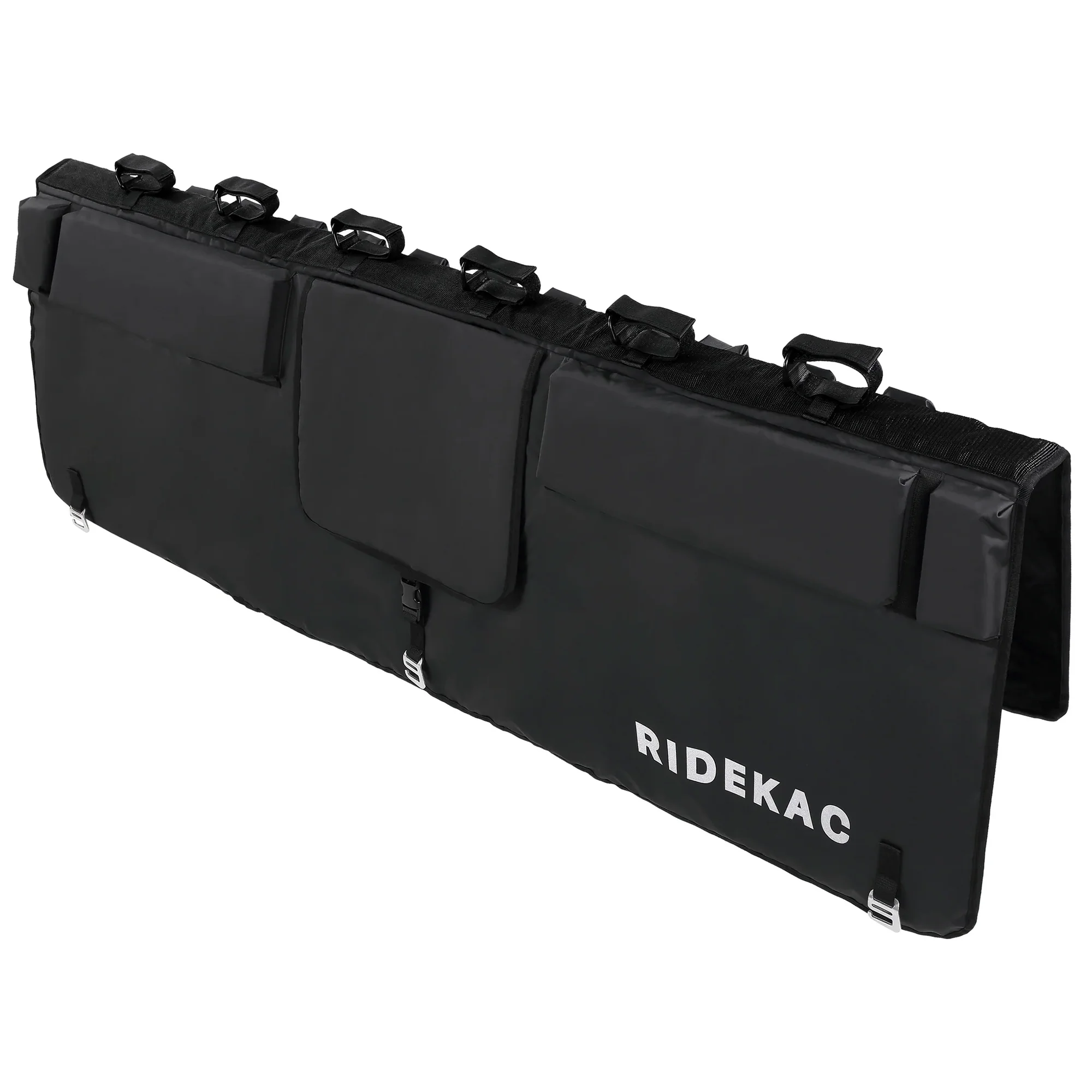 KAC Mid-Size & Compact Tailgate Pad for 5 Bikes + Storage Pockets, Black