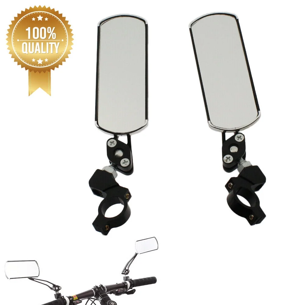 JahyElec   Perfect 2Pcs Bicycle Rear View Mirror Handlebar Safety Rearview Chrome plated US
