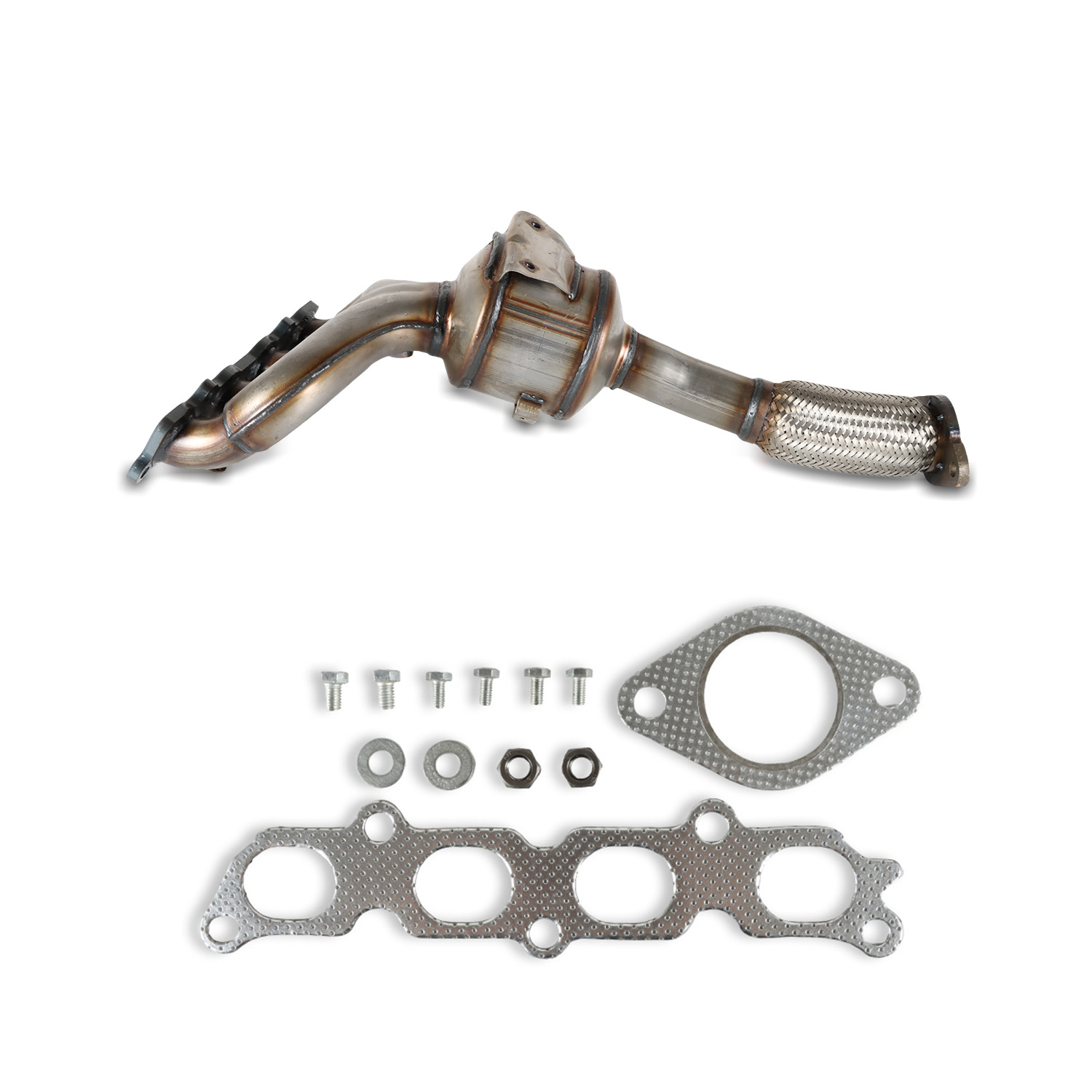 POLARPRA 1pc Catalytic Converter For 2011-2019 Ford Fiesta 1.6L Front 16610