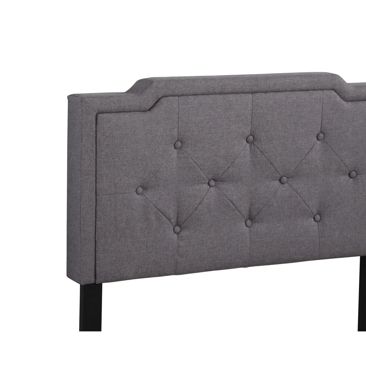 Home Bedroom Furniture Deb Jewel Gray Tufted Twin Panel Bed