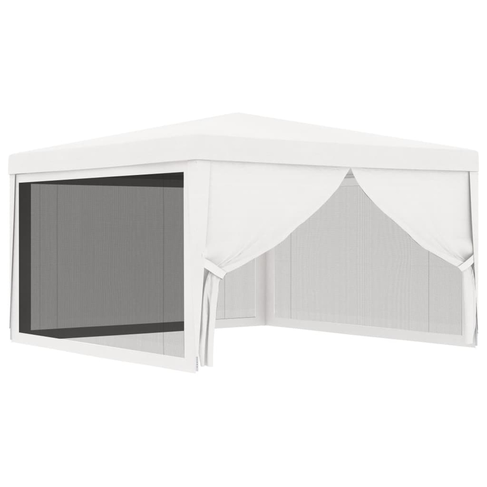 Suzicca Party Tent with 4 Mesh Sidewalls 13.1'x13.1' White