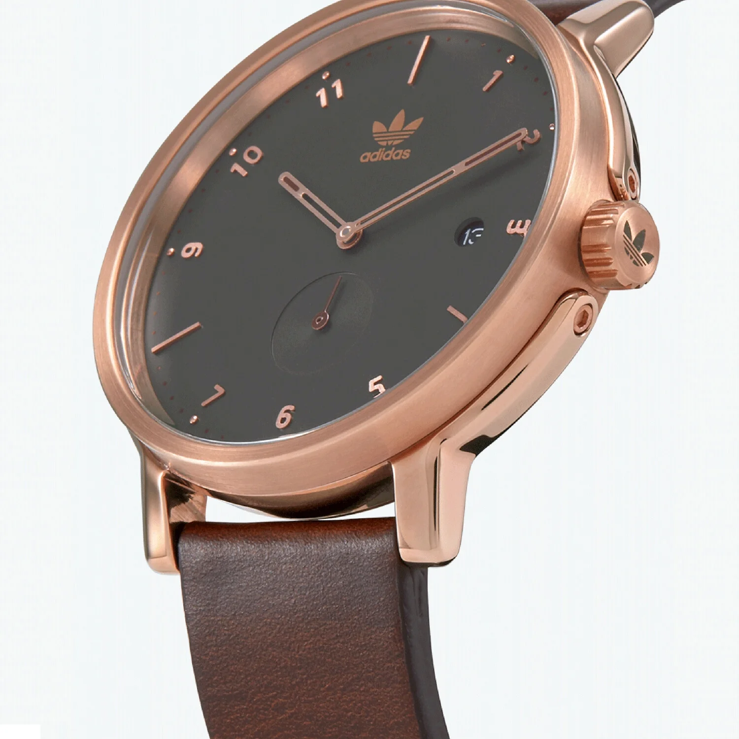 Adidas Men's District LX2 Z12 3038-00 Rose-Gold Leather Quartz Fashion Watch