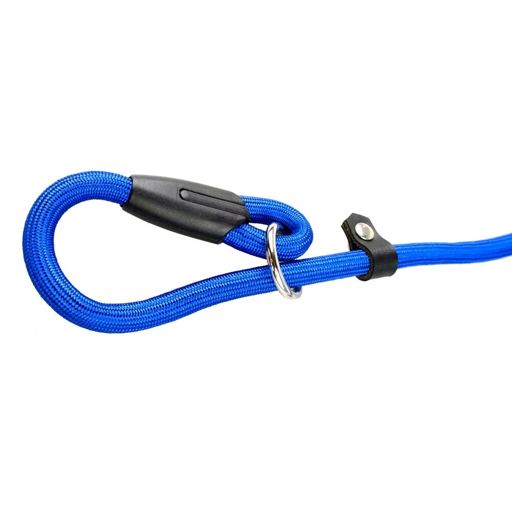 5ft Slip Lead Dog Leash Nylon Rolled Rope Pet Collar Obedience Recall Training