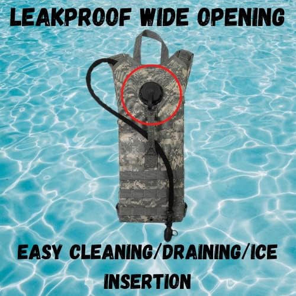 ACU Hydration Pack W/ 3-Liter Bladder, 3L/100 Fl Oz Carrier, MOLLE, Hiking, Running, Cycling, Camping