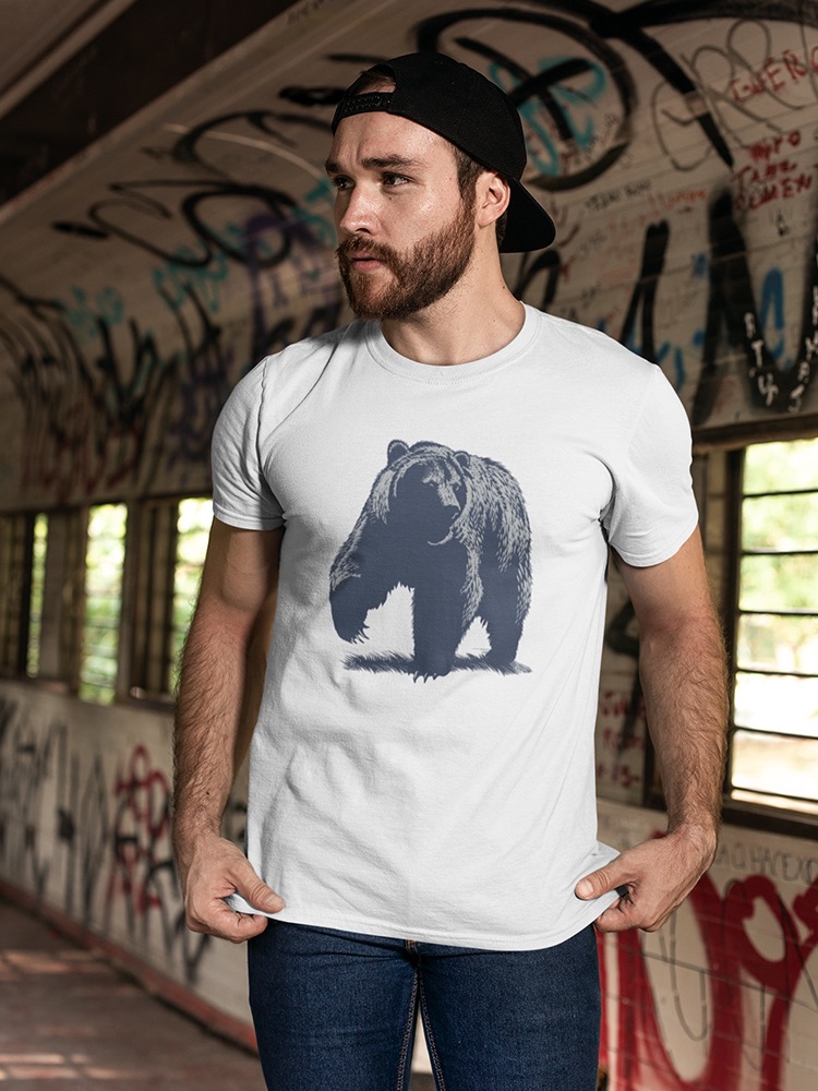 Grizzly Bear Walking On Grass T-Shirt Men -Image by Shutterstock, Male Medium