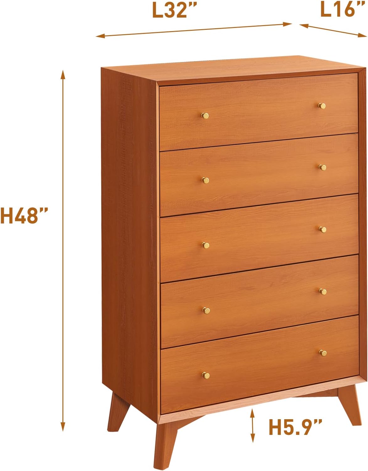 6 Drawer Dresser for Bedroom  Mid-Centry Modern Dresser Wide 6 Chest of Drawers Wood Storage Organizer Dresser Nursery Dresser for Living Room  Hallway  Bedroom  Kids Bedroom  Solid White