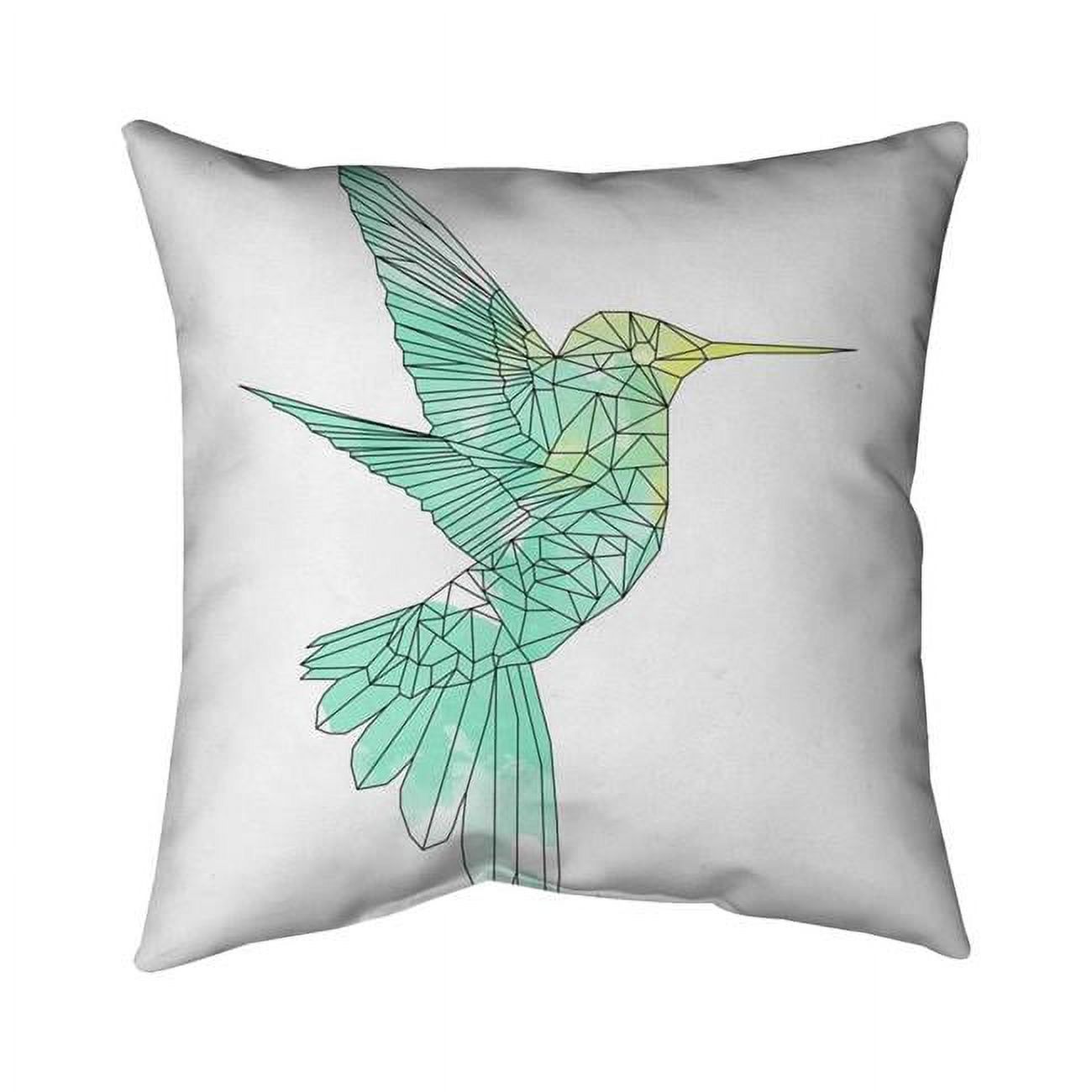 Begin Home Decor 5541-2626-AN267 26 x 26 in. Geometric Hummingbird-Double Sided Print Indoor Pillow
