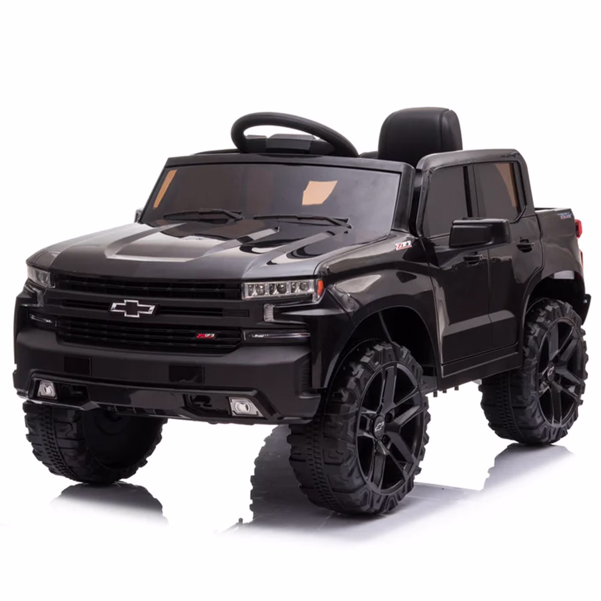 Dakott Chevy Silverado 4 x 4 Trail Boss Ride-On Monster Truck, Black