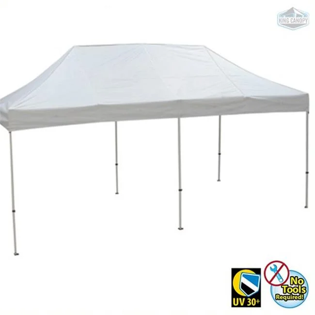 King Canopy  White 10x20 ft. Instant Pop Up Tuff Tent with White Cover