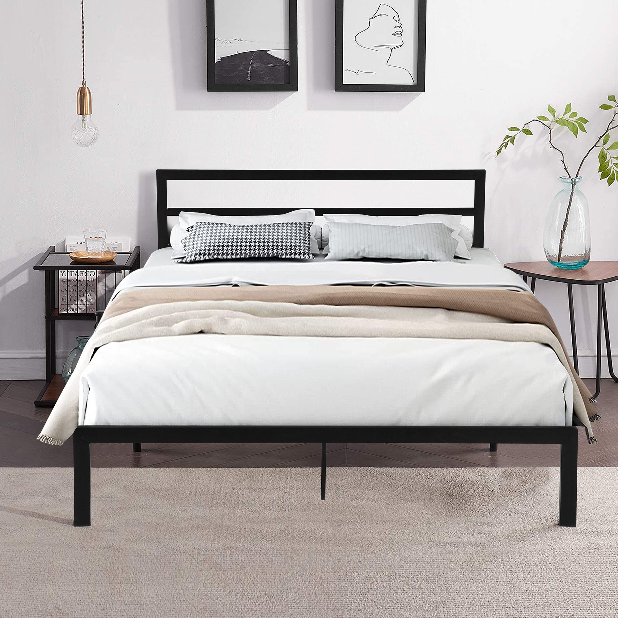 Royal Rest Black Metal Bed Frame