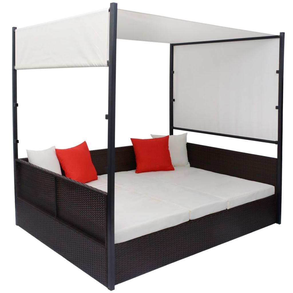 OWSOO Garden Bed with Canopy Brown 74.8