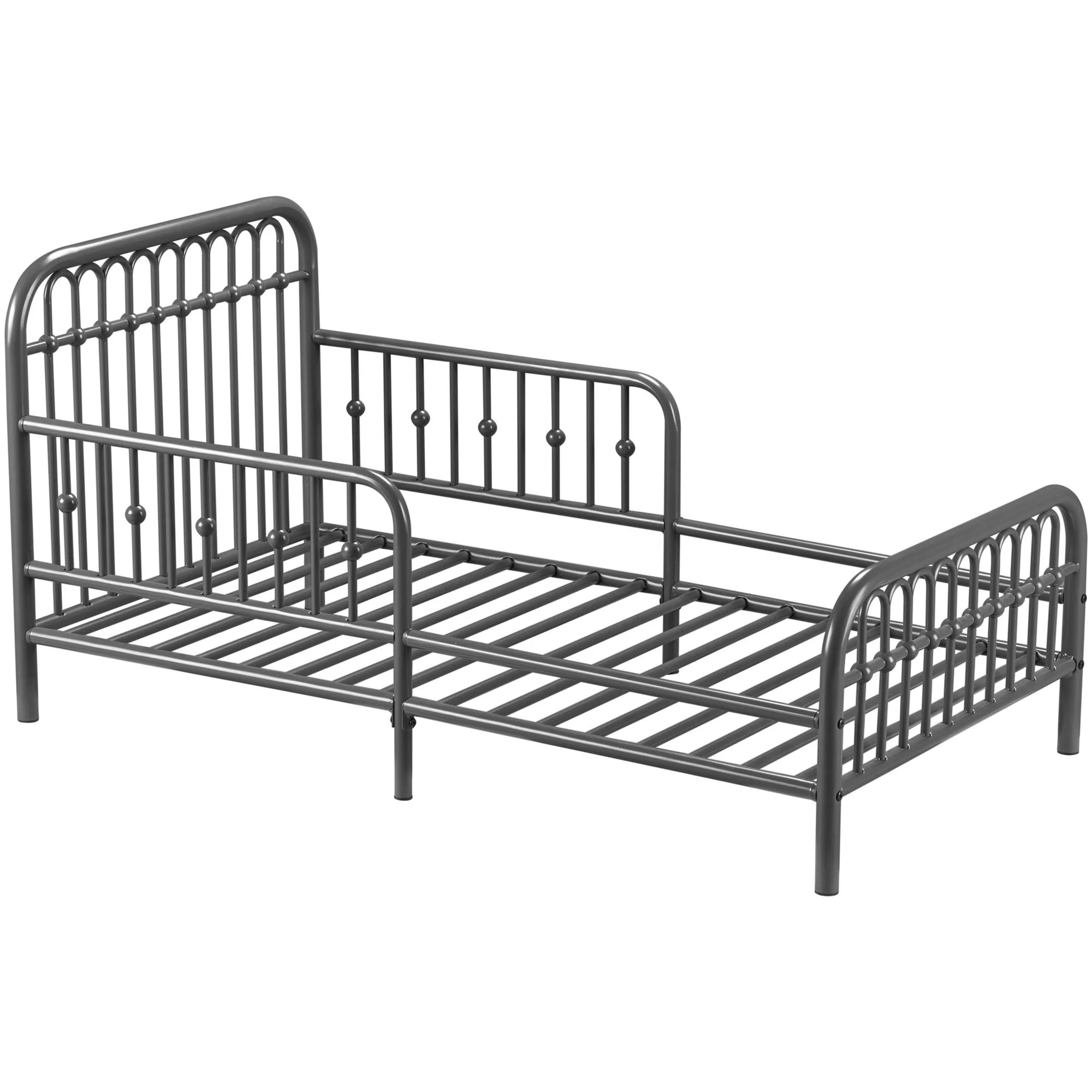 Little Seeds Monarch Hill Ivy Metal Toddler Bed, Graphite Gray