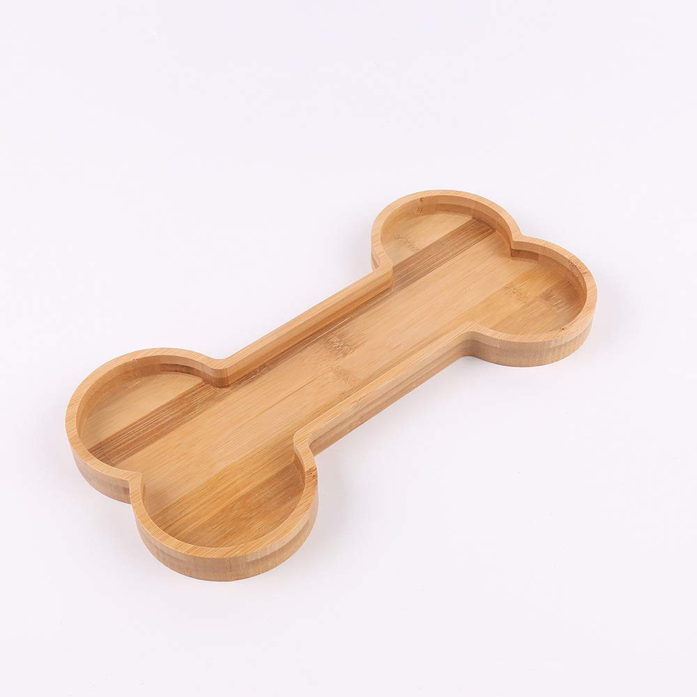 Dog Birthday Party Supplies Bone Shaped Serving Tray Platters Wooden Cutting Board Candy Dish Bowl 12''