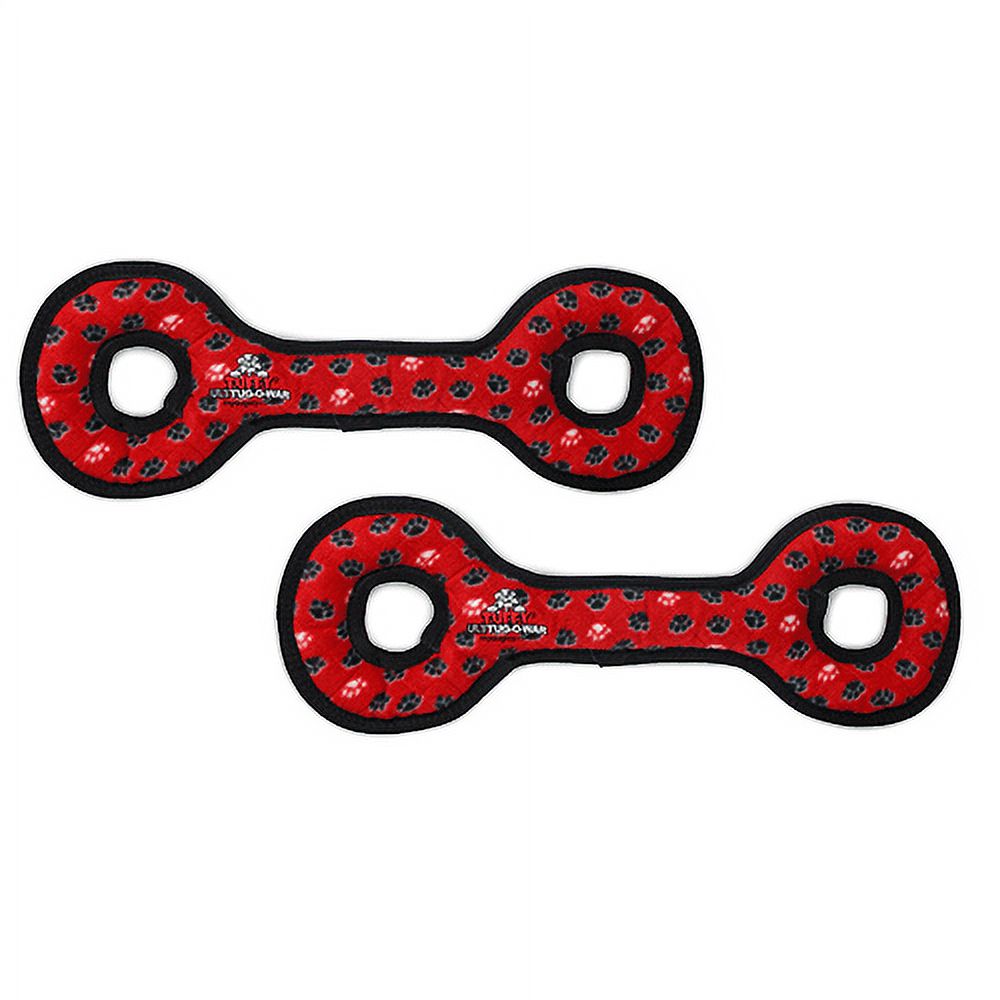 Tuffy Ultimate Tug-O-War Red Paw, 2-Pack Durable Dog Toys