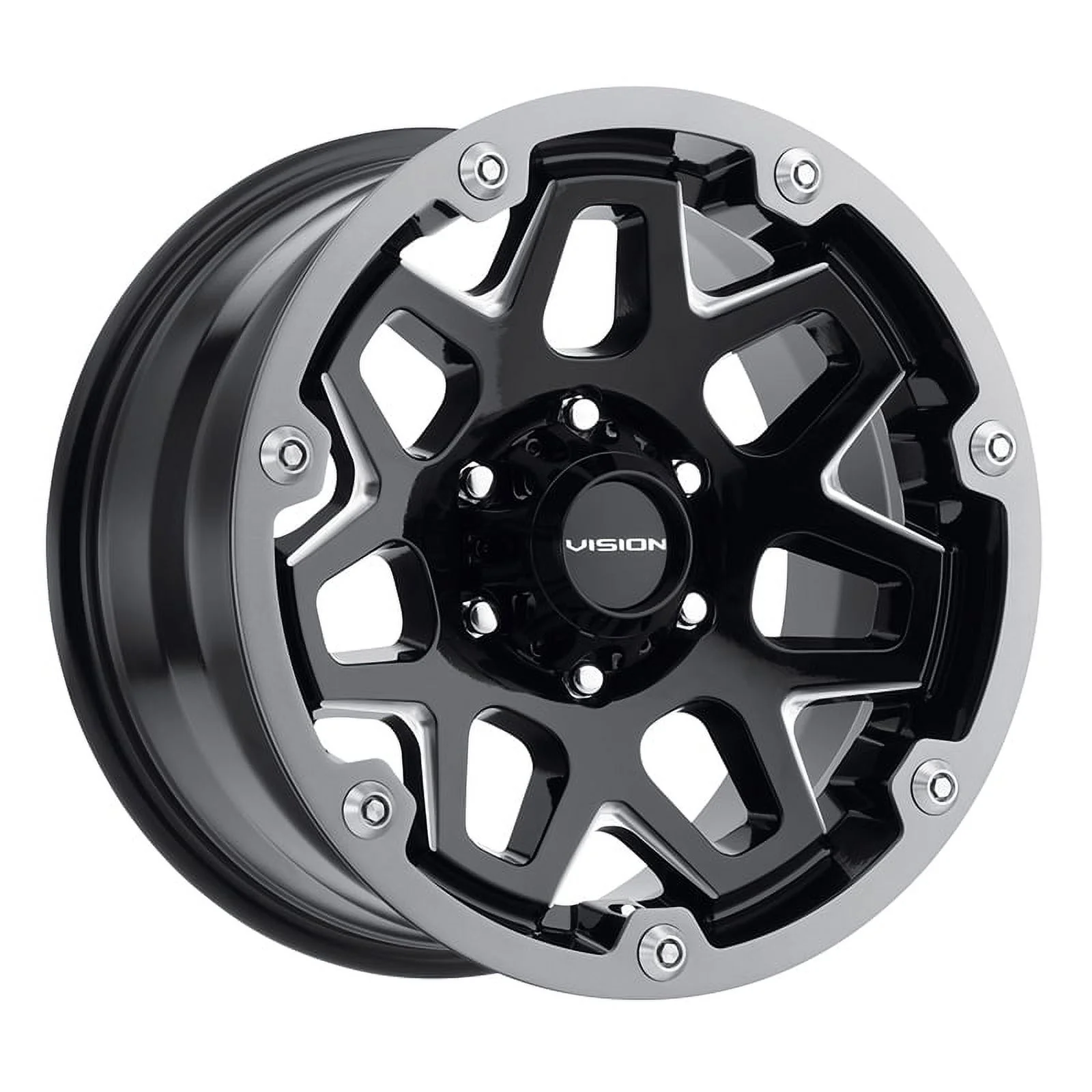 Vision Off-Road Se7En 18x9 5x127 12et Gloss Black Milled Spoke Wheel