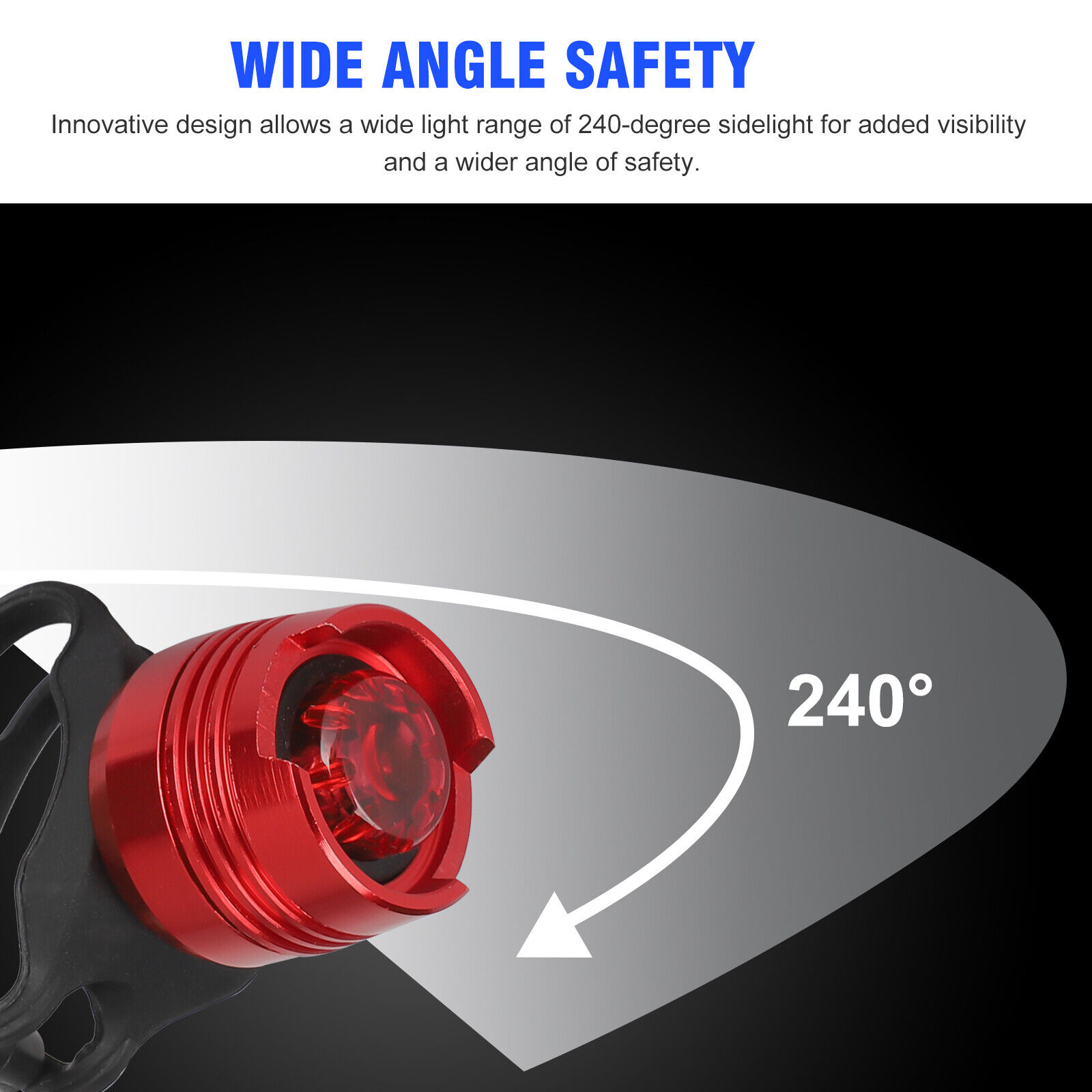 LED Bicycle Cycling Tail Light Bike Rear Warning Safety Lamp Waterproof 3Modes