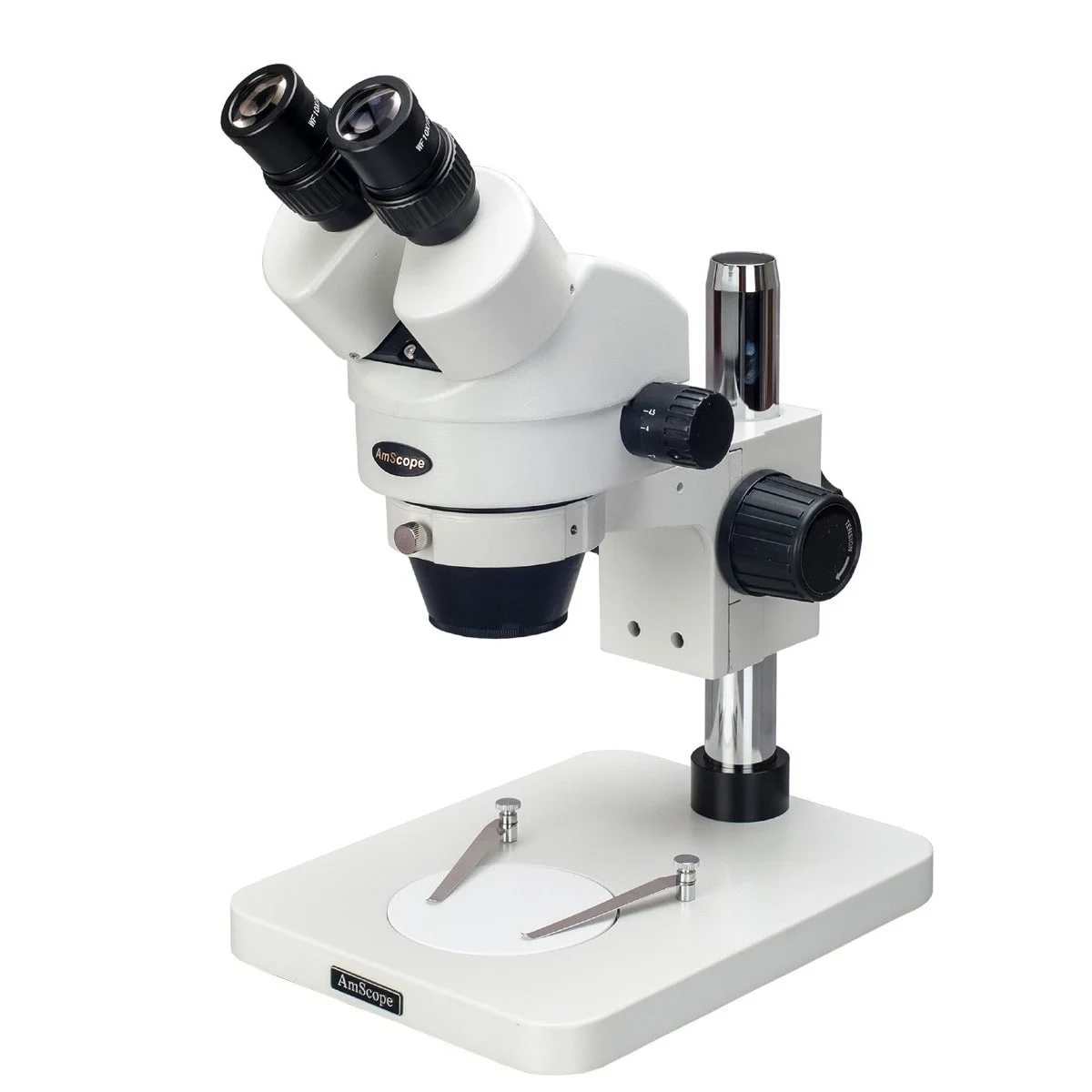 AmScope 3.5X-45X Table Pillar Stand Zoom Magnification Stereo Microscope New