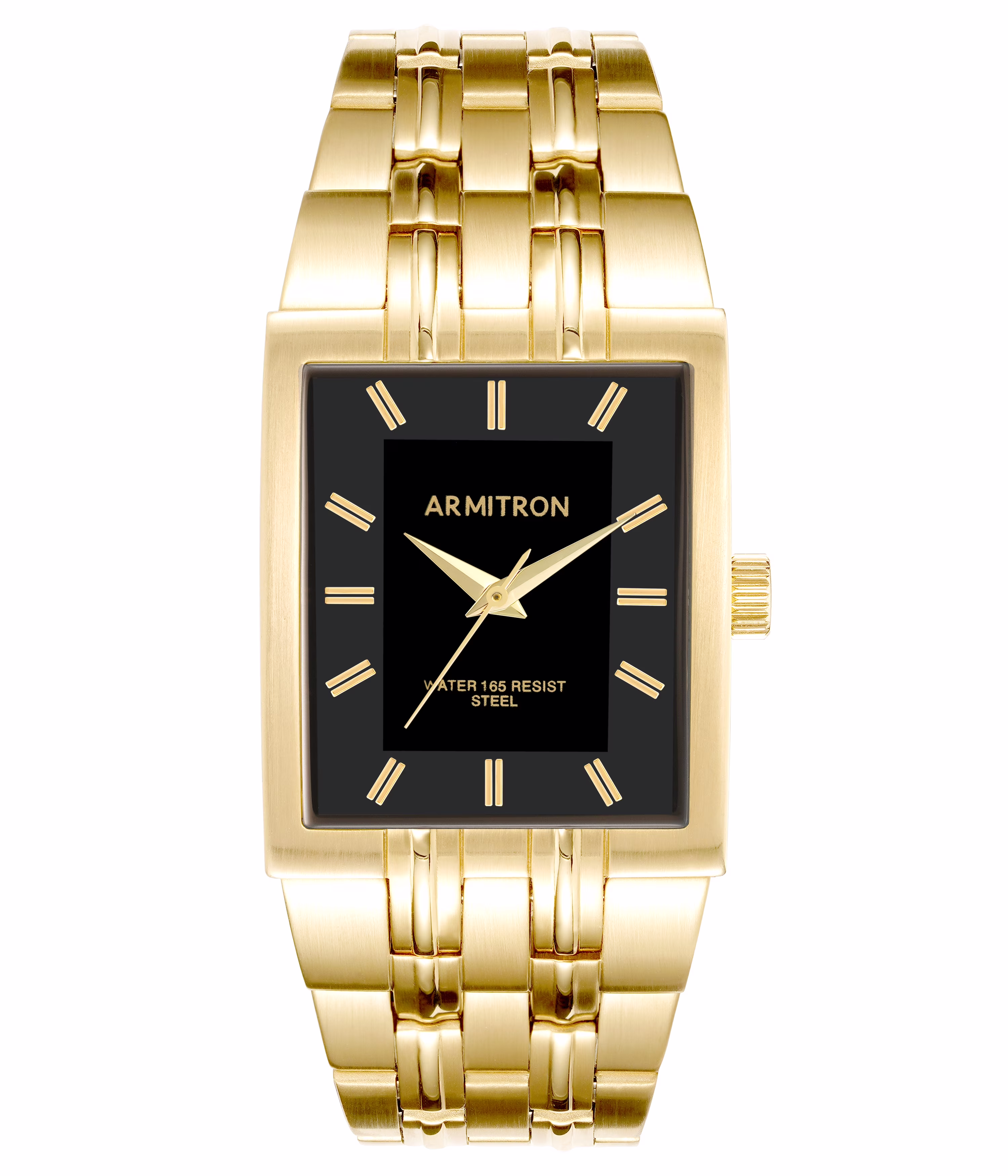 Armitron Mens Dress Watch with Gold Tone Metal Bracelet Band