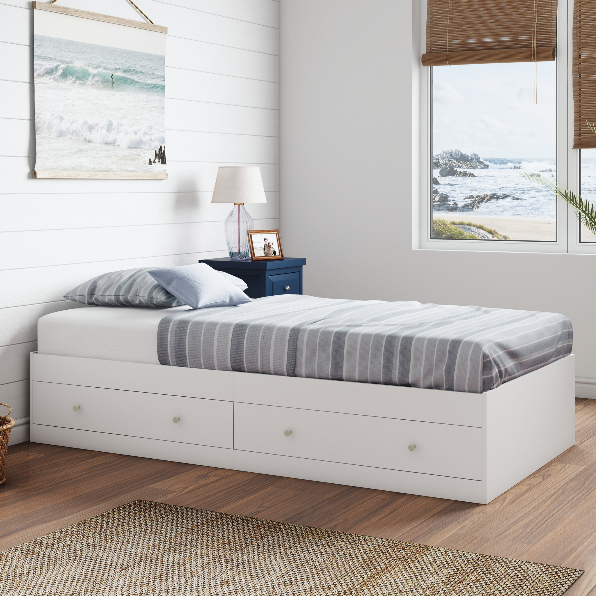 Sauder Cottage Road Twin Mate's Bed, White Finish