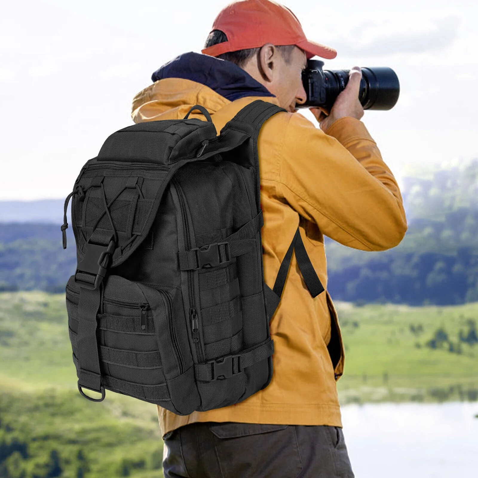 TOPCHANCES 30L Military Tactical Backpack, Camping Hiking Travel Bag Outdoor Military Molle Backpack