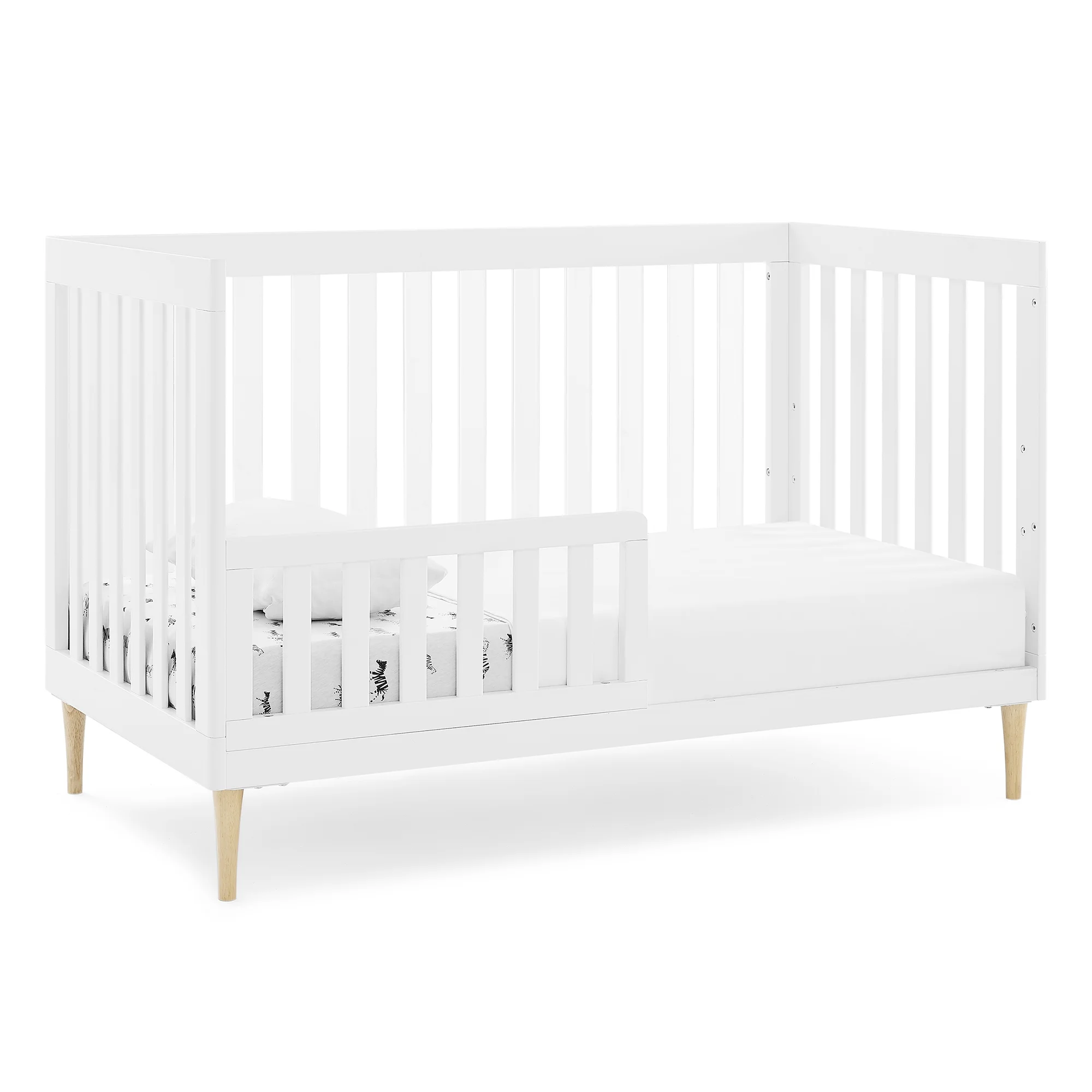 Delta Children Austin Acrylic 4-in-1 Convertible Baby Crib - Greenguard Gold Certified, Bianca White/Natural