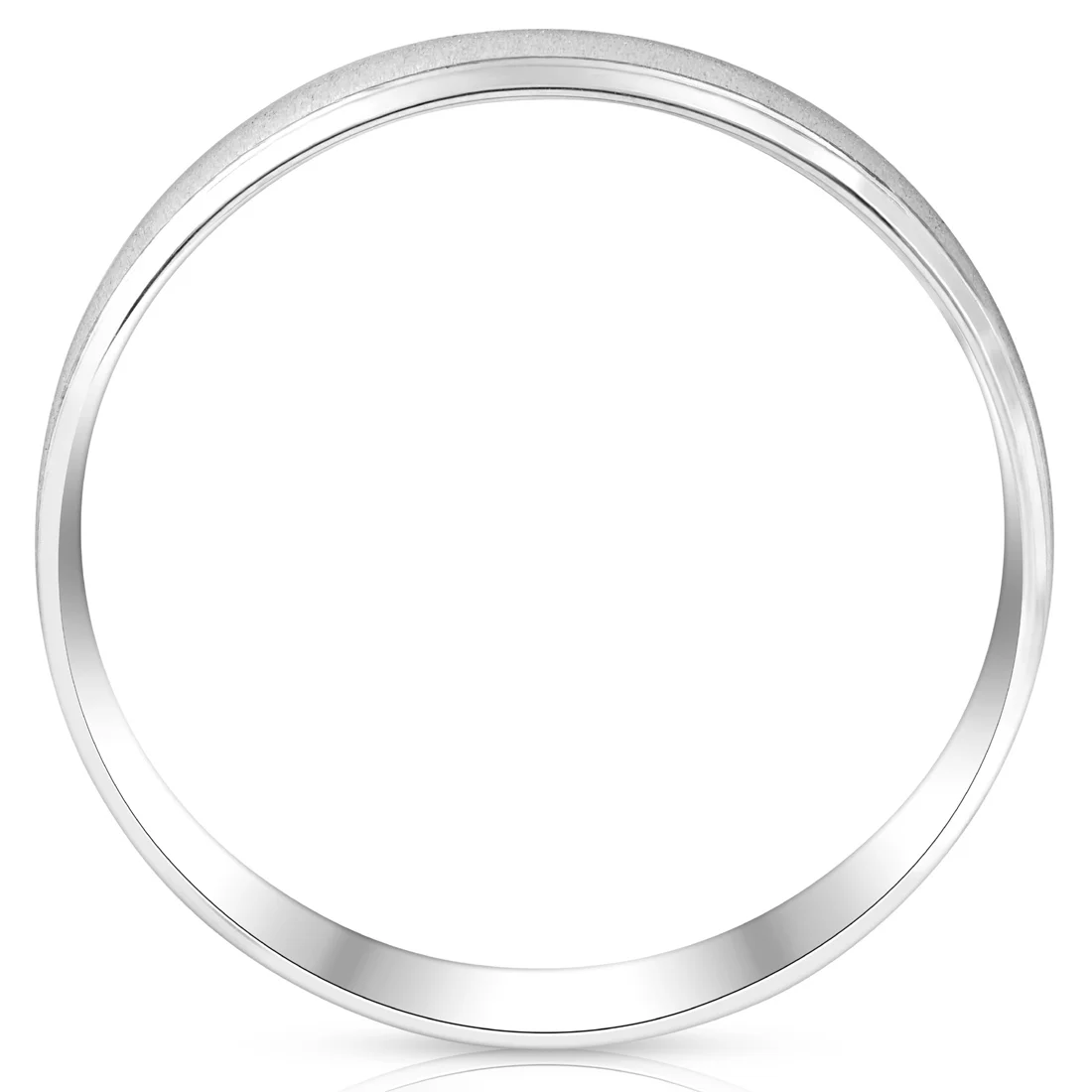 Pompeii3 Mens 6mm 14K White Gold Comfort Fit Wedding Band Ring