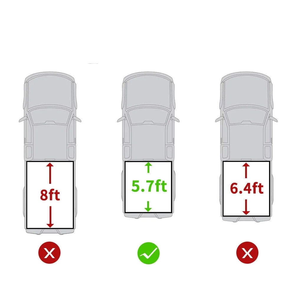Ledkingdomus 5.7 ft Bed Soft Tri-Fold Truck Bed Tonneau Cover Compatible with 2019-2023 Dodge Ram 1500